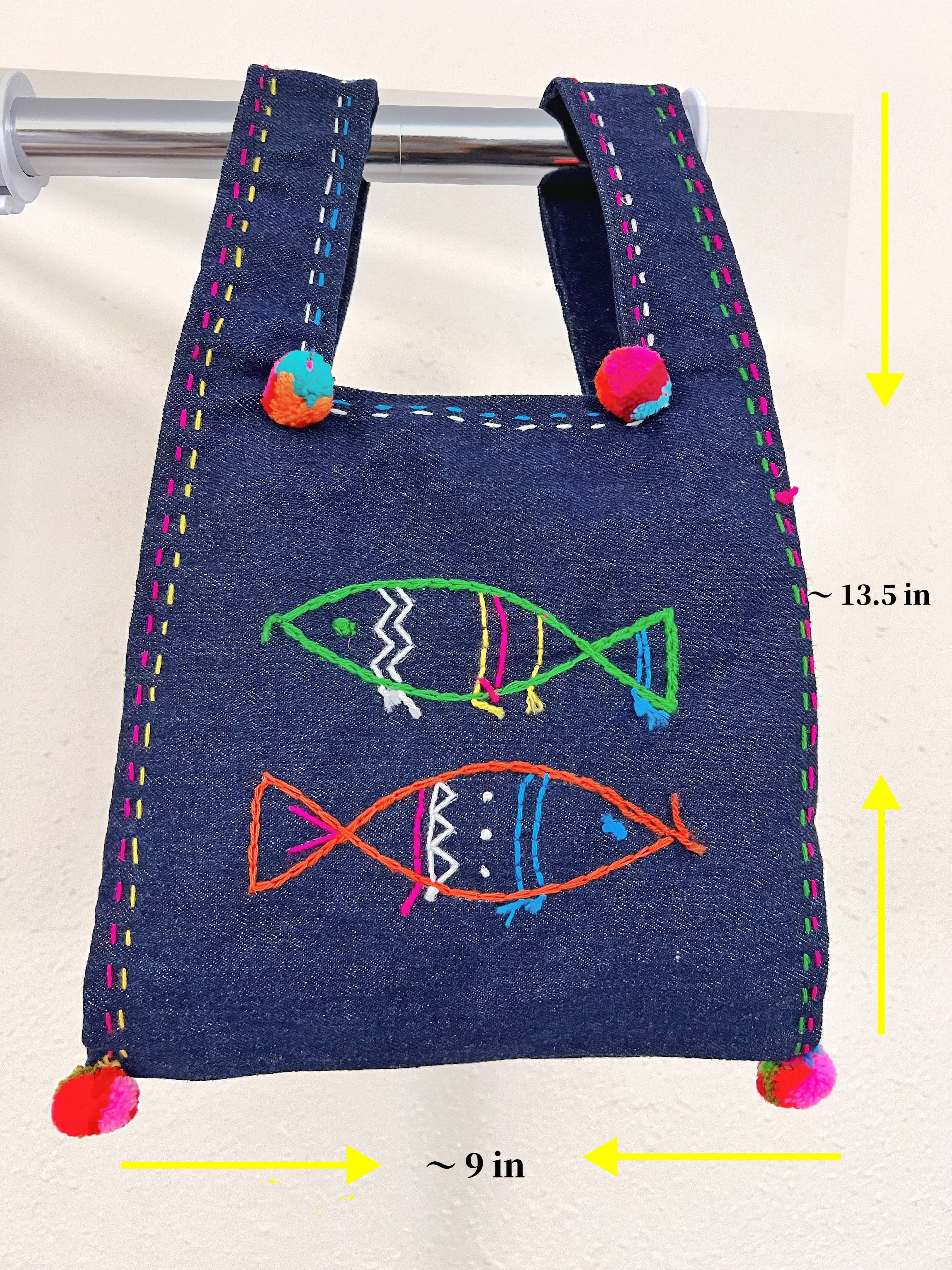 Handmade bag | Small Wristbag | Hand Stitching | Single shoulder bag | Bento bag