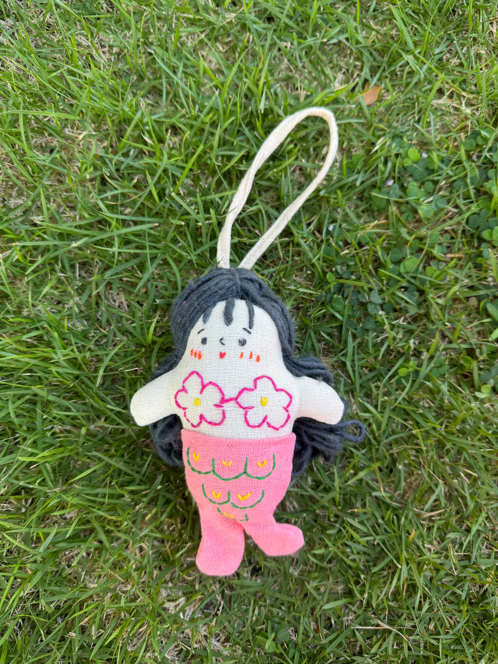Hand-Stitched Cotton Linen Charms - Mermaid