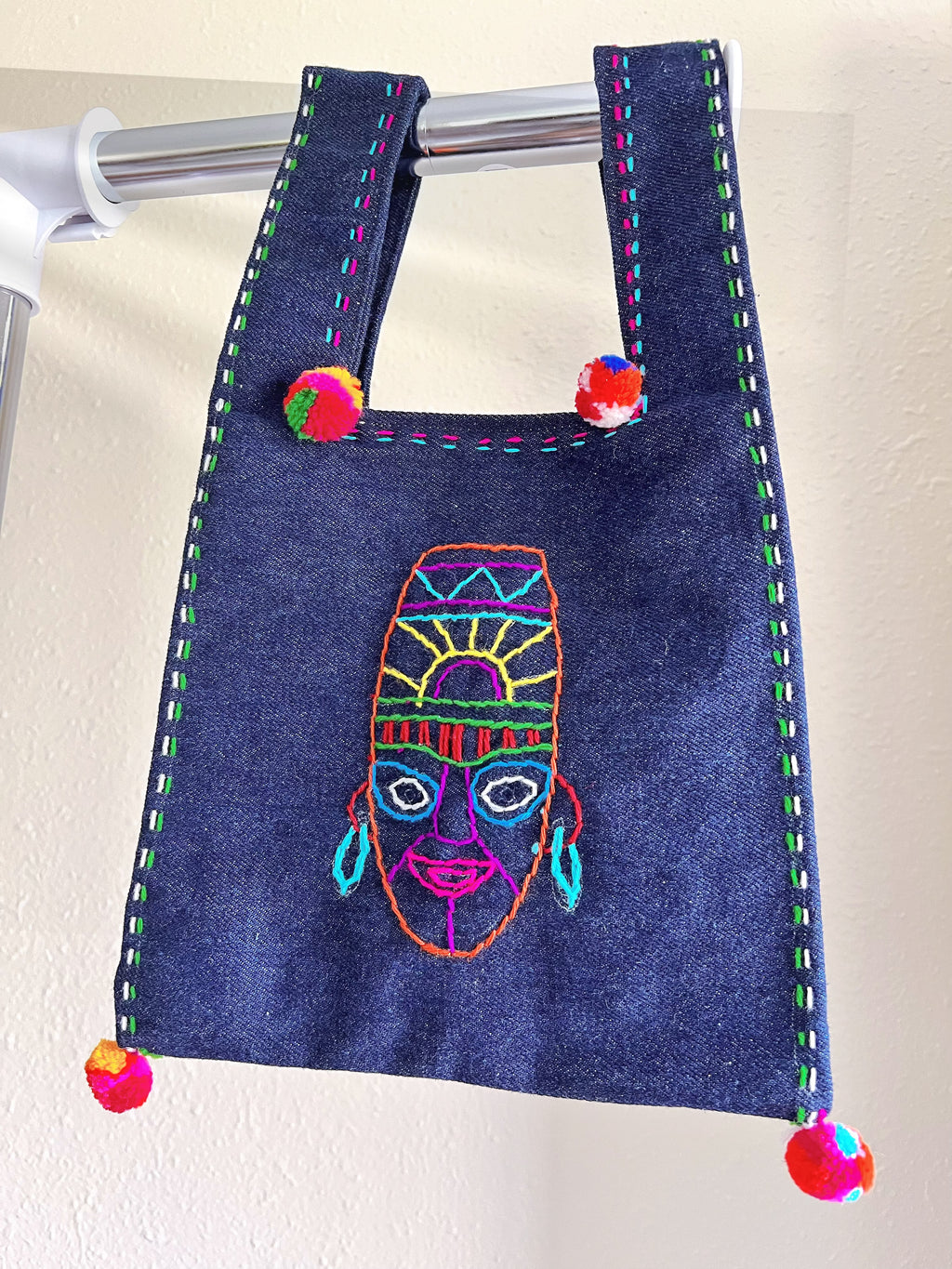 Handmade bag | Small Wristbag | Hand Stitching | Single shoulder bag | Bento bag