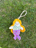 Hand-Stitched Cotton Linen Charms - Mermaid