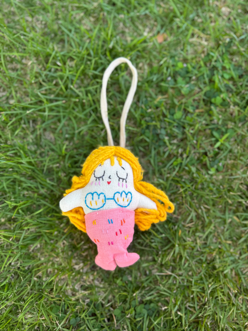 Hand-Stitched Cotton Linen Charms - Mermaid