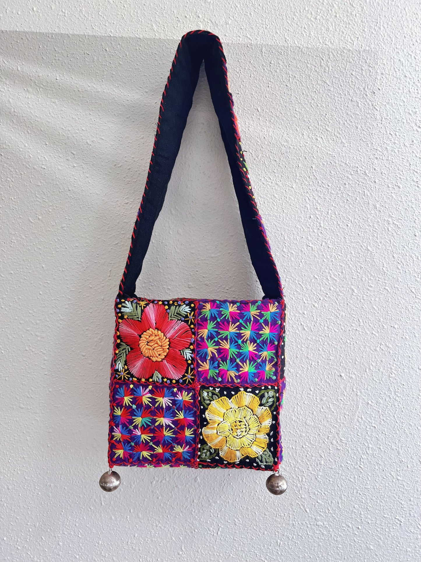 Handmade bag | Small Wristbag | Hand Stitching | Various embroideries