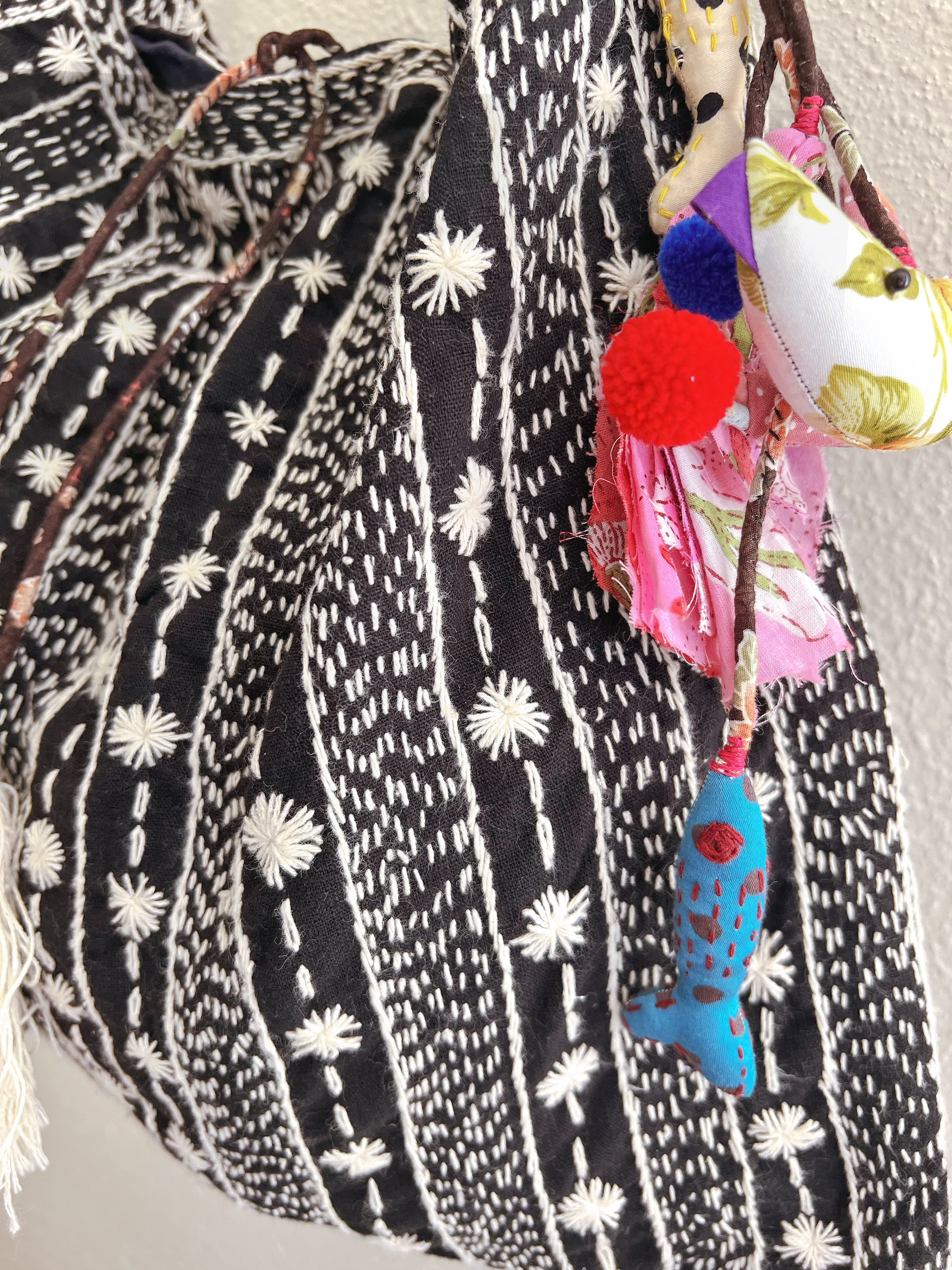 Handmade bag | Small Wristbag | Hand Stitching | Cross Body Bag