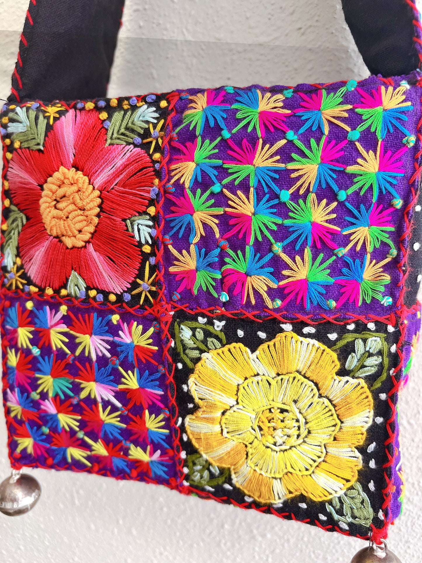 Handmade bag | Small Wristbag | Hand Stitching | Various embroideries