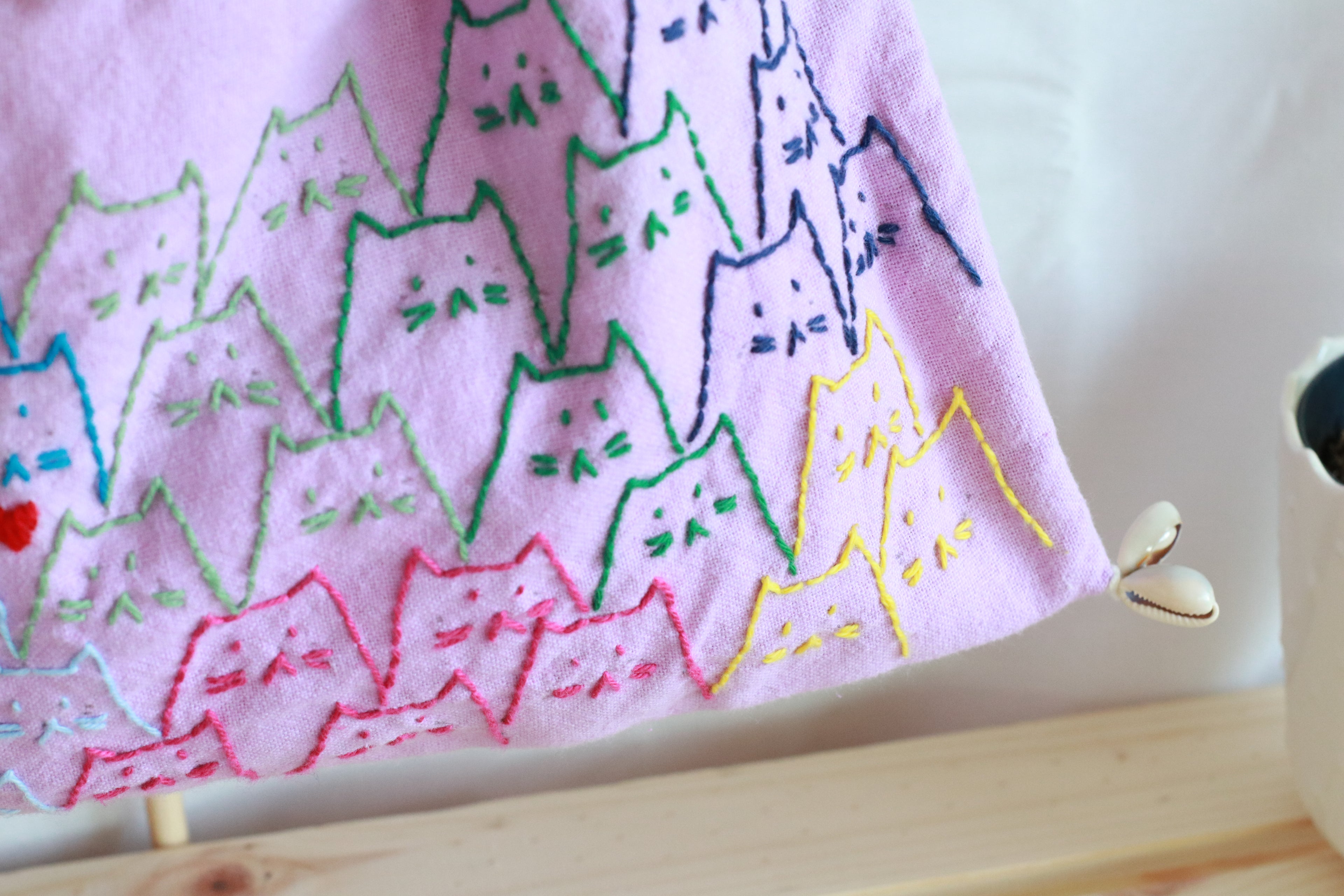 Handmade Cotton Linen Bag - Kitty