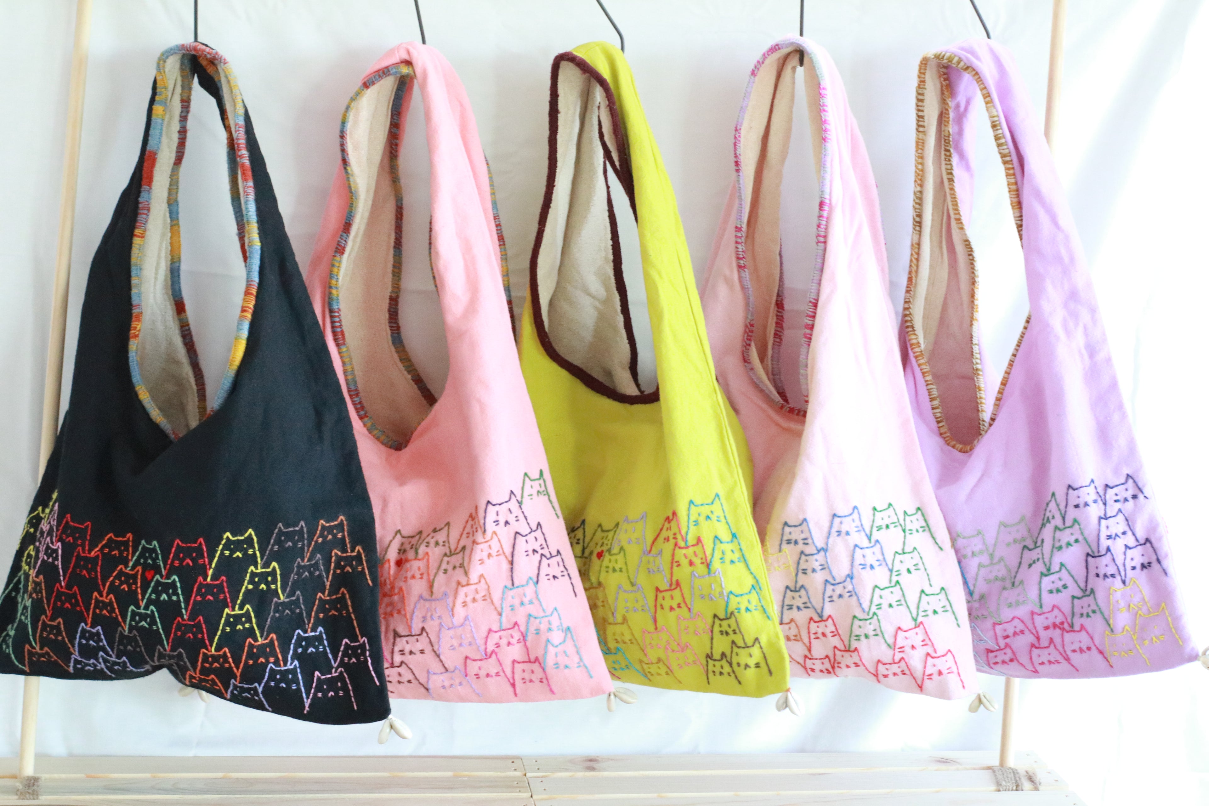 Handmade Cotton Linen Bag - Kitty