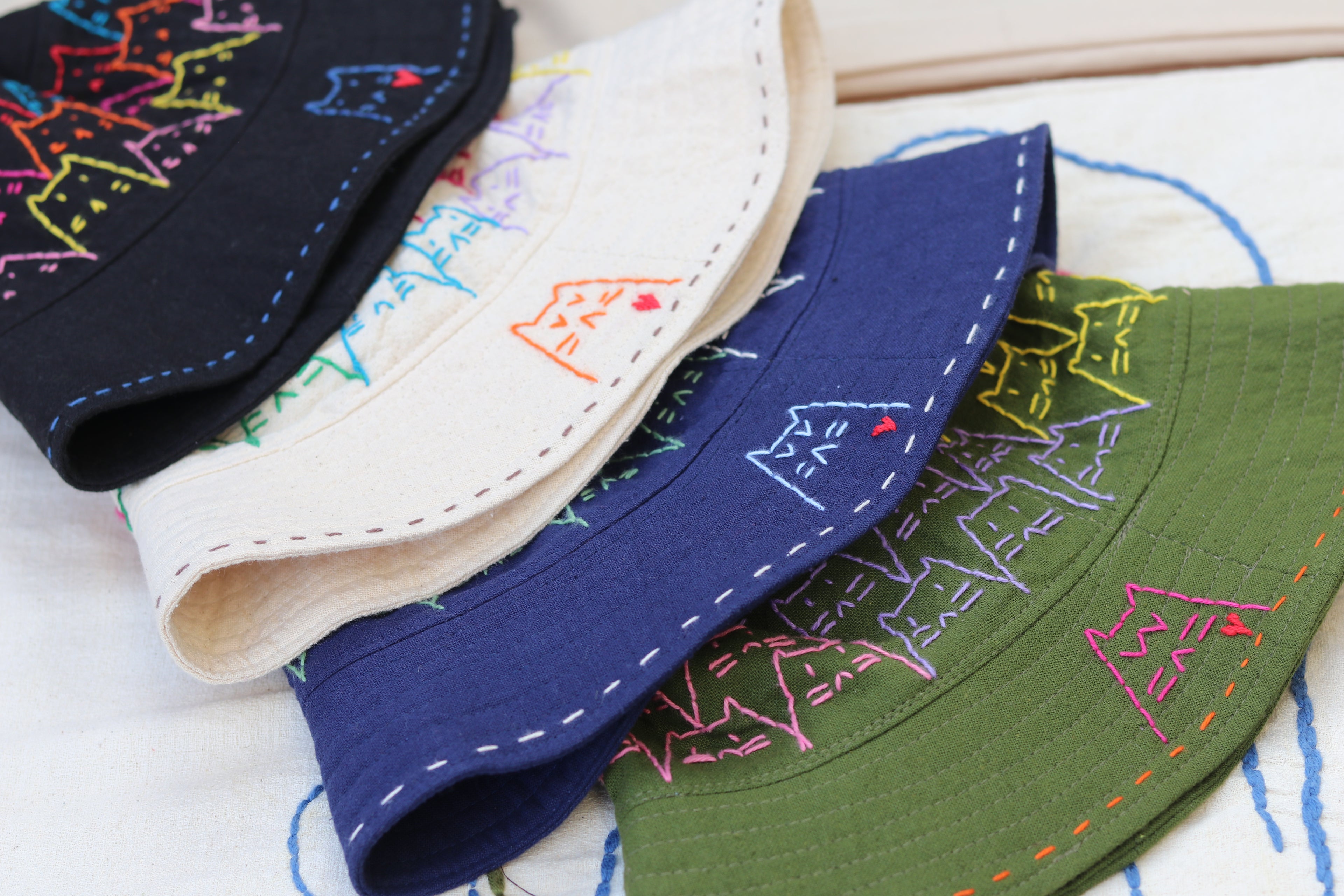 Hand-Stitch Hats- Cats