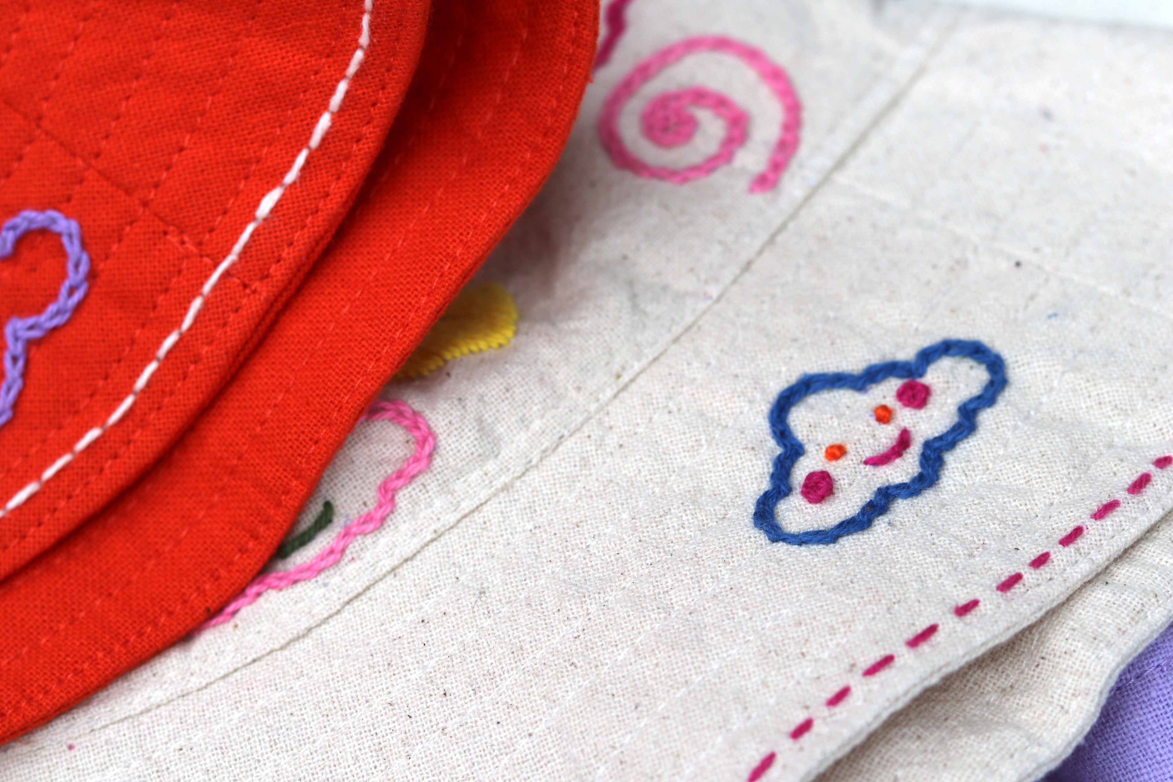 Hand-Stitch Hat - Rainbow