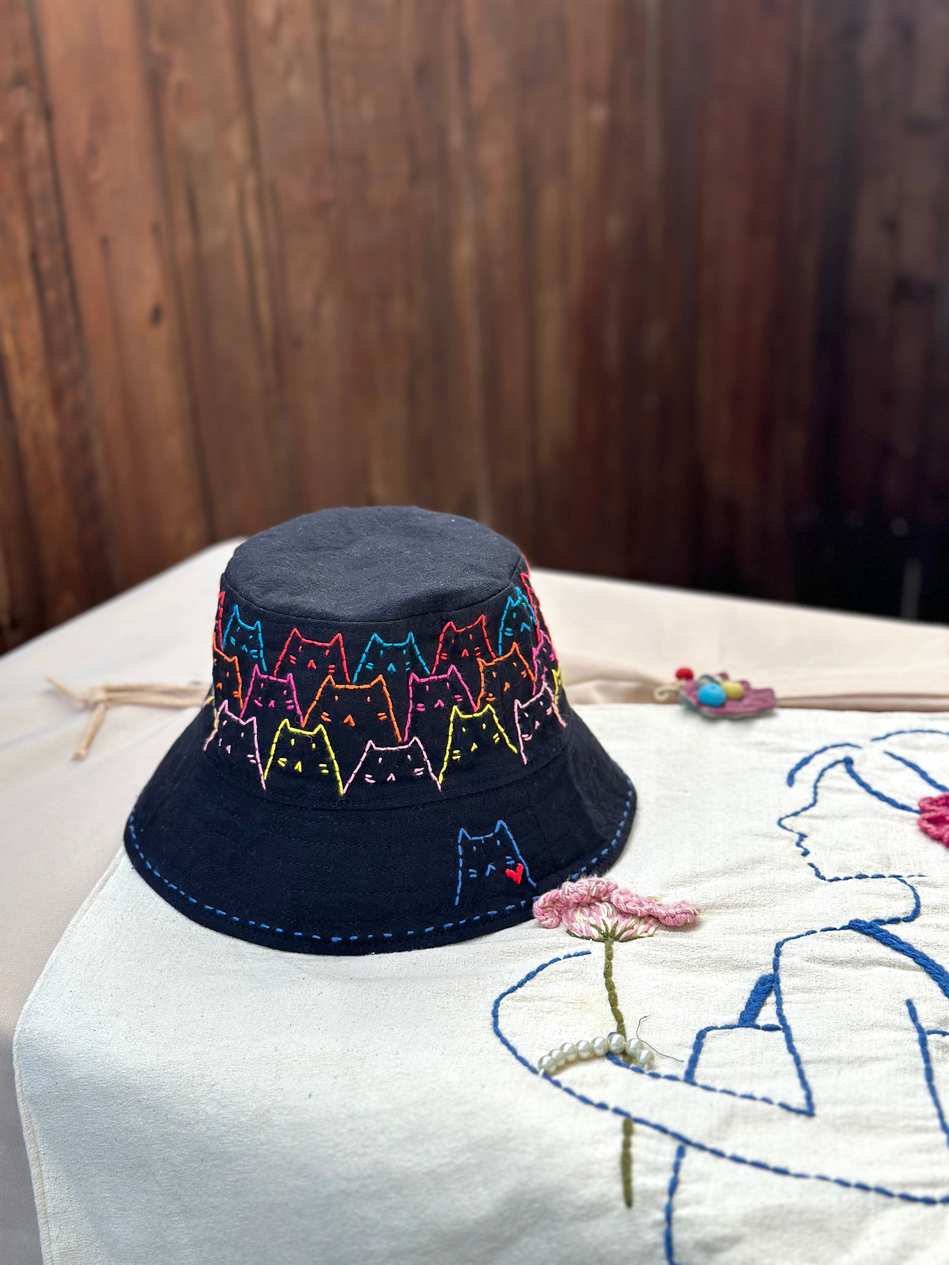 Hand-Stitch Hats- Cats
