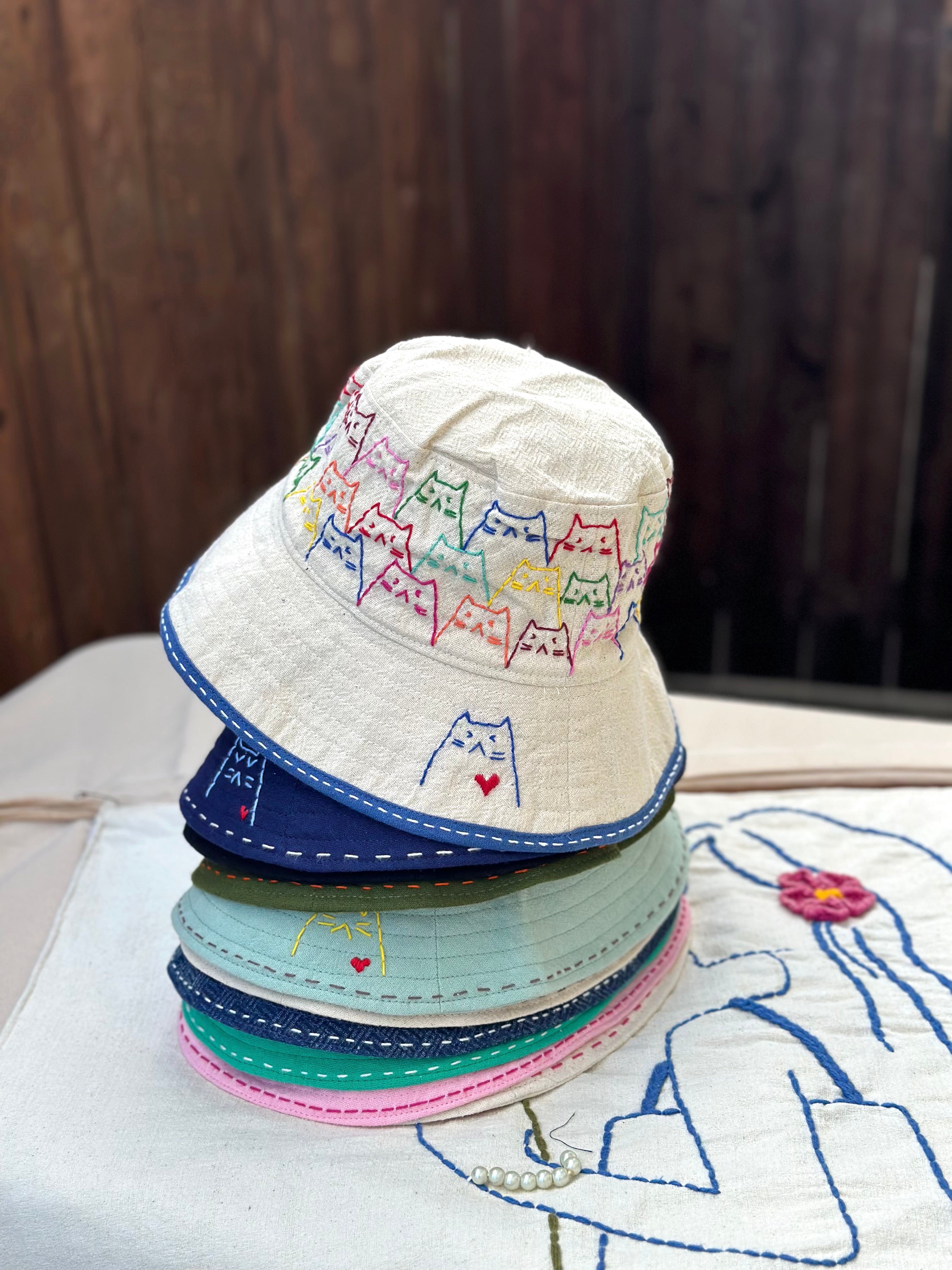 Hand-Stitch Hats- Cats