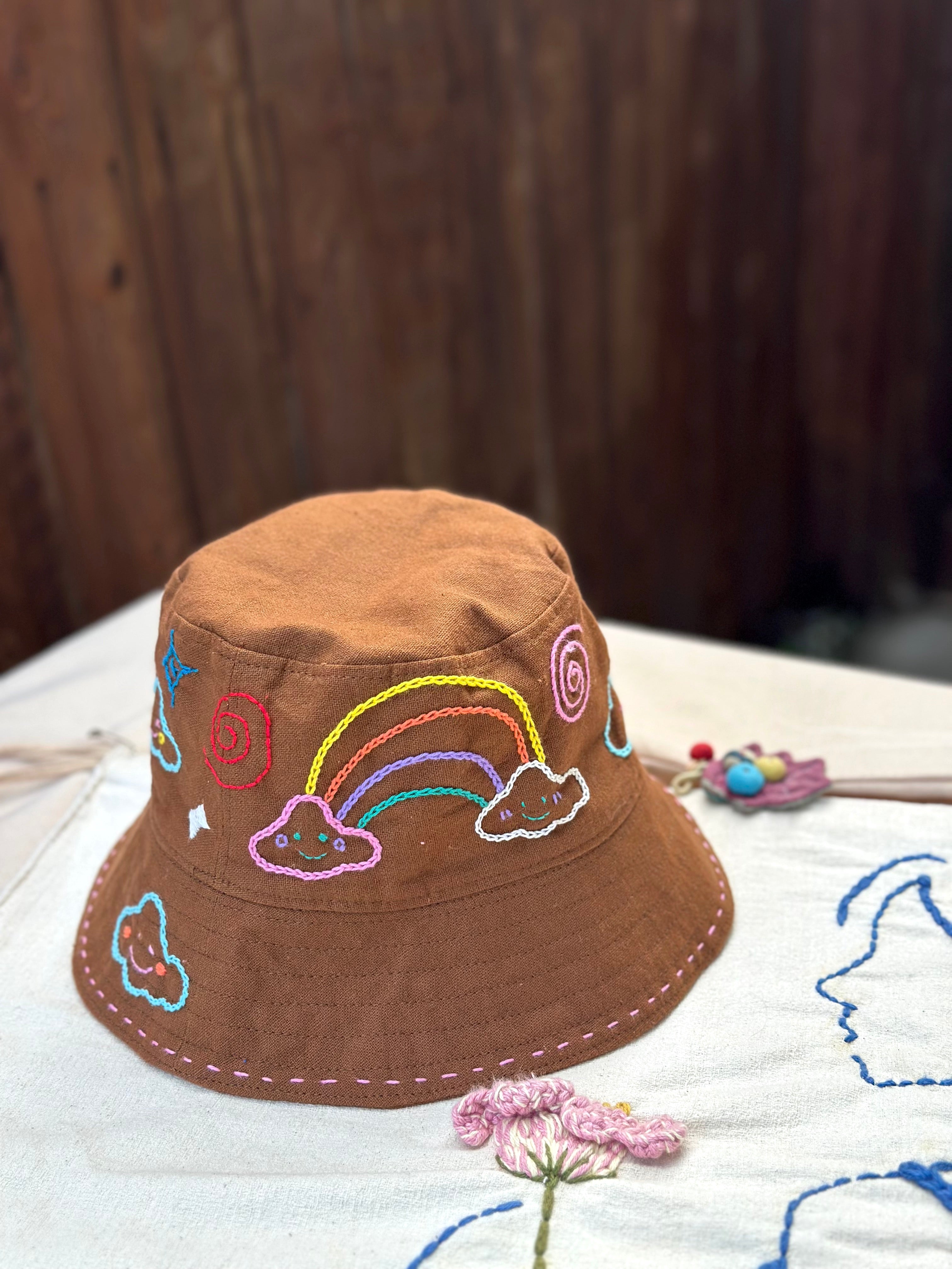 Hand-Stitch Hat - Rainbow