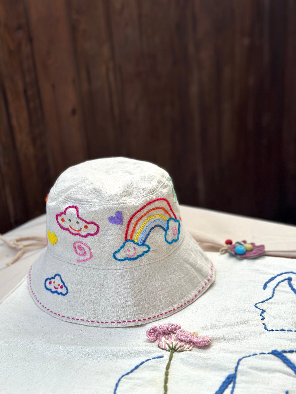 Hand-Stitch Hat - Rainbow