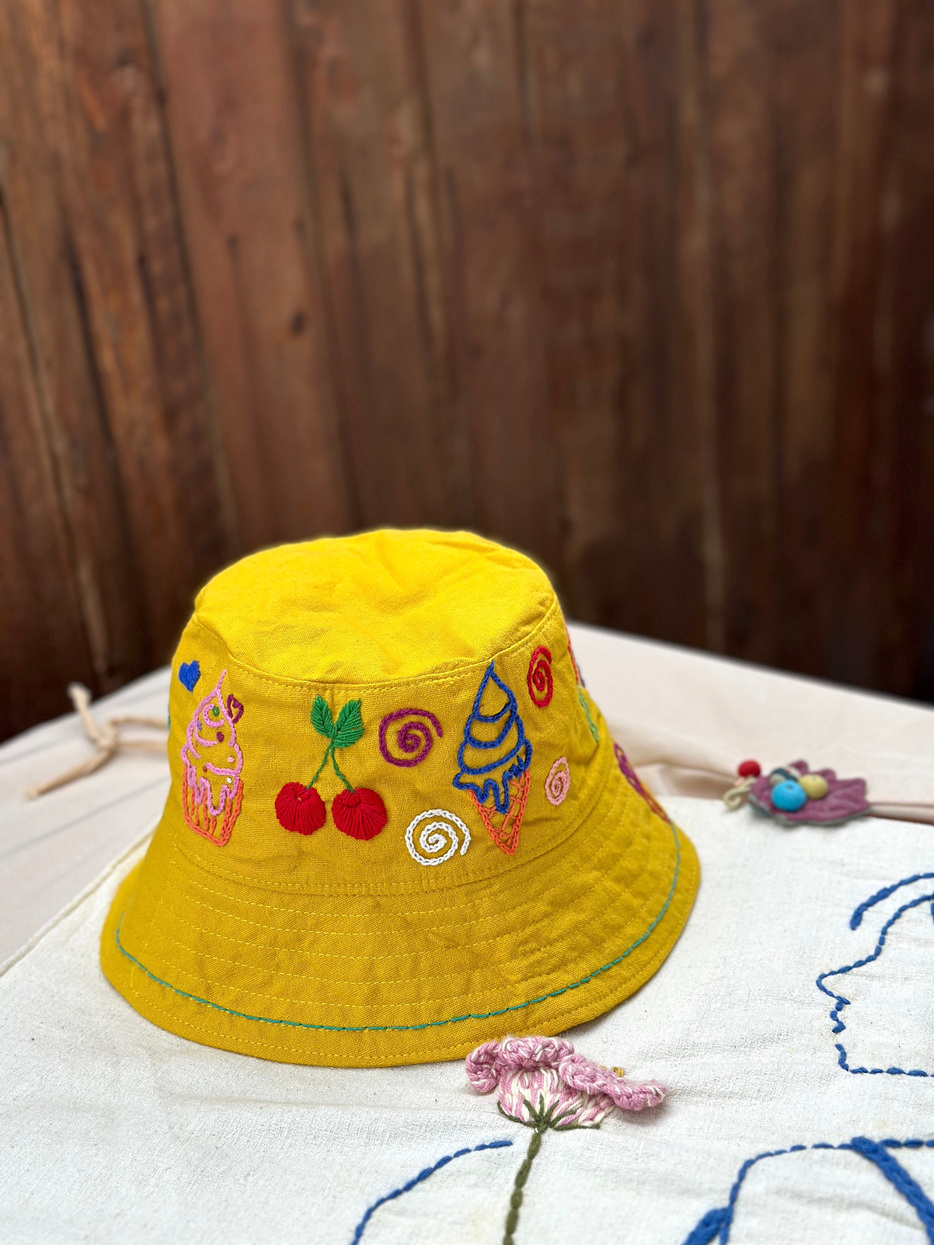Hand- Stitch Hat - Ice Cream