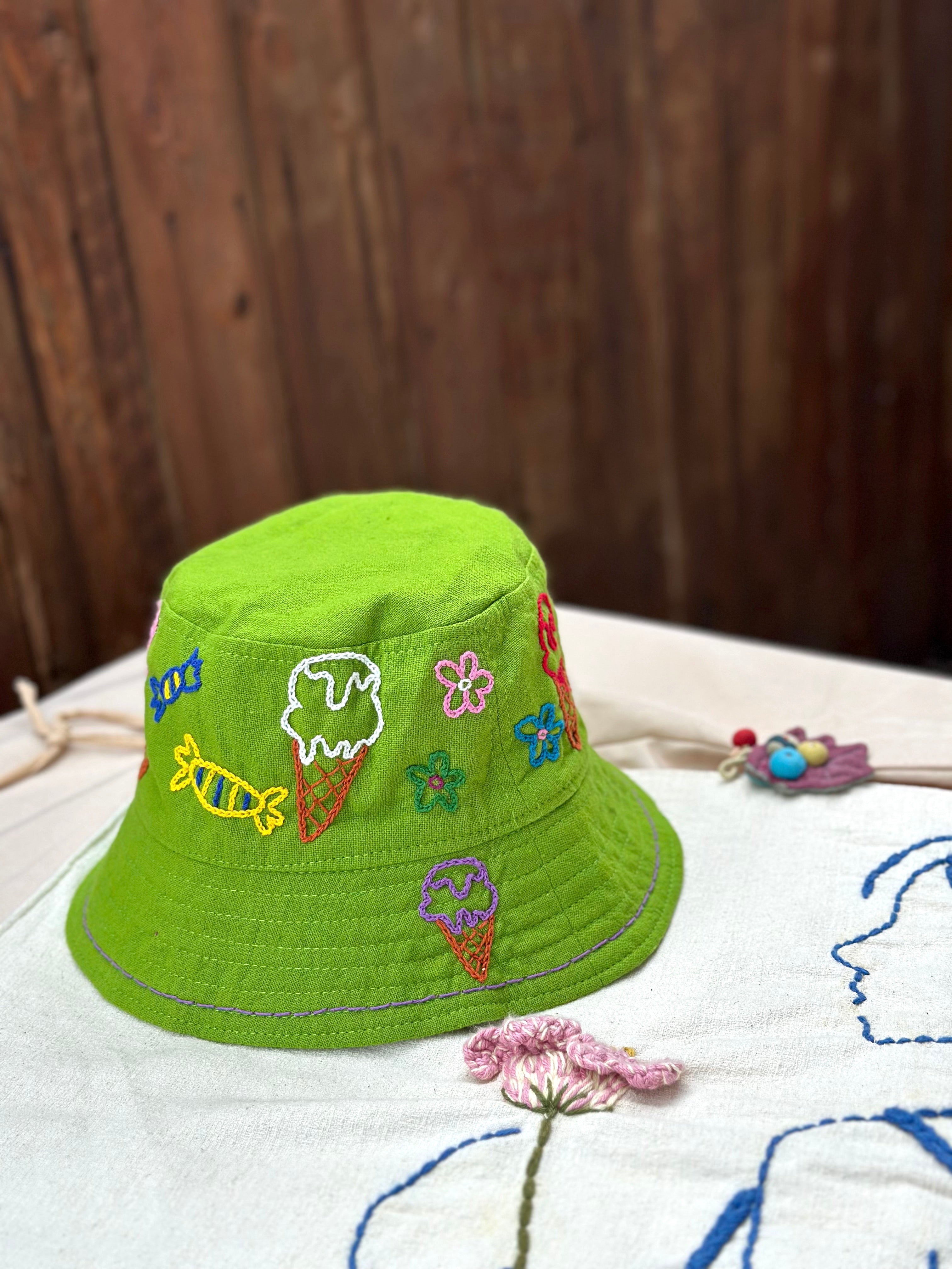 Hand- Stitch Hat - Ice Cream