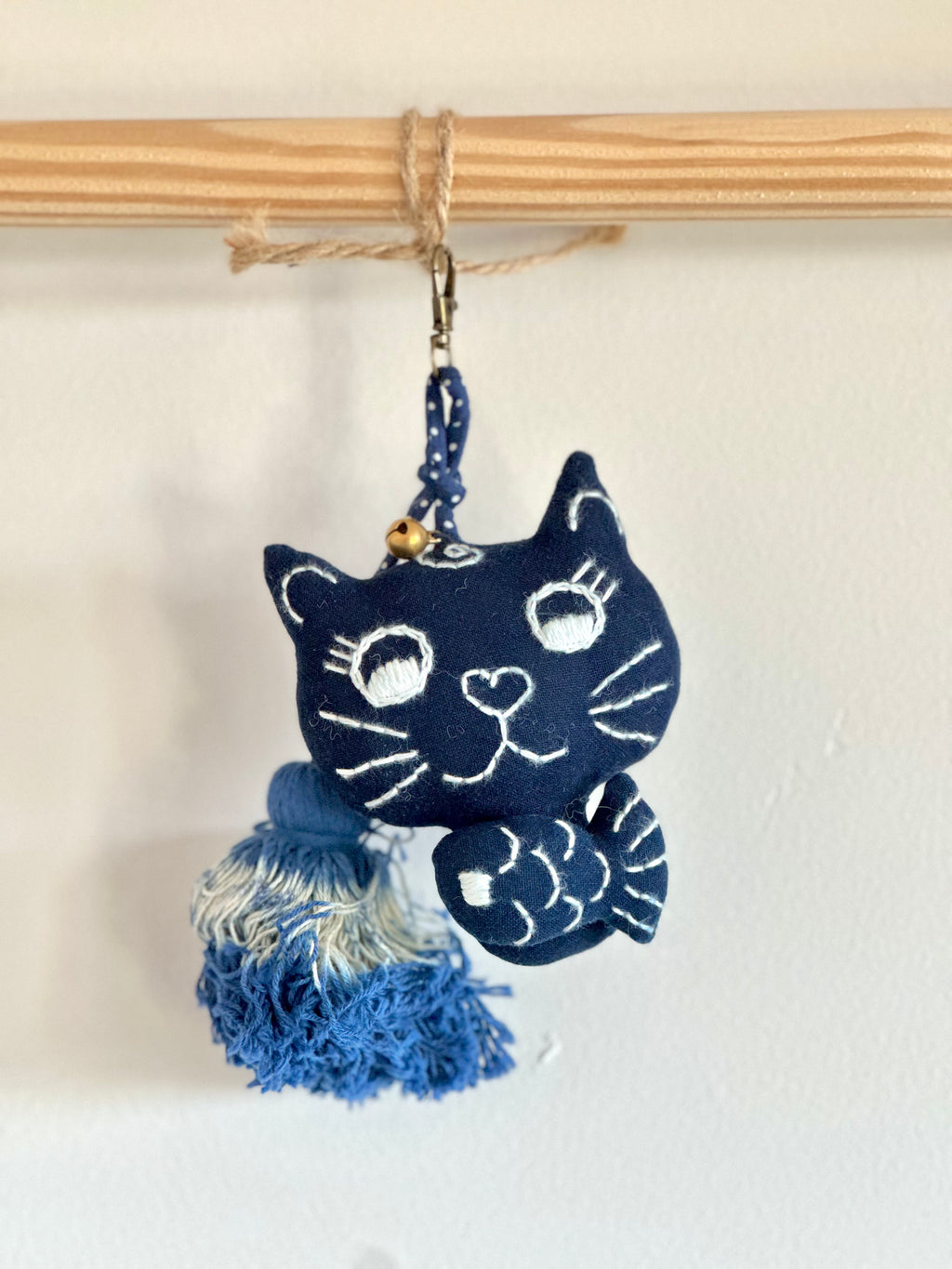 Hand-Stitched Cotton Linen Charms - Kitty