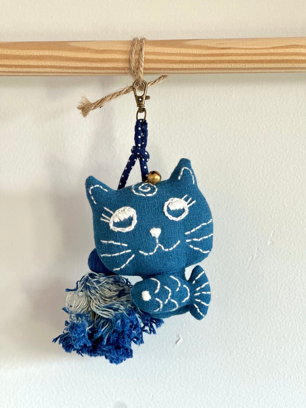 Hand-Stitched Cotton Linen Charms - Kitty