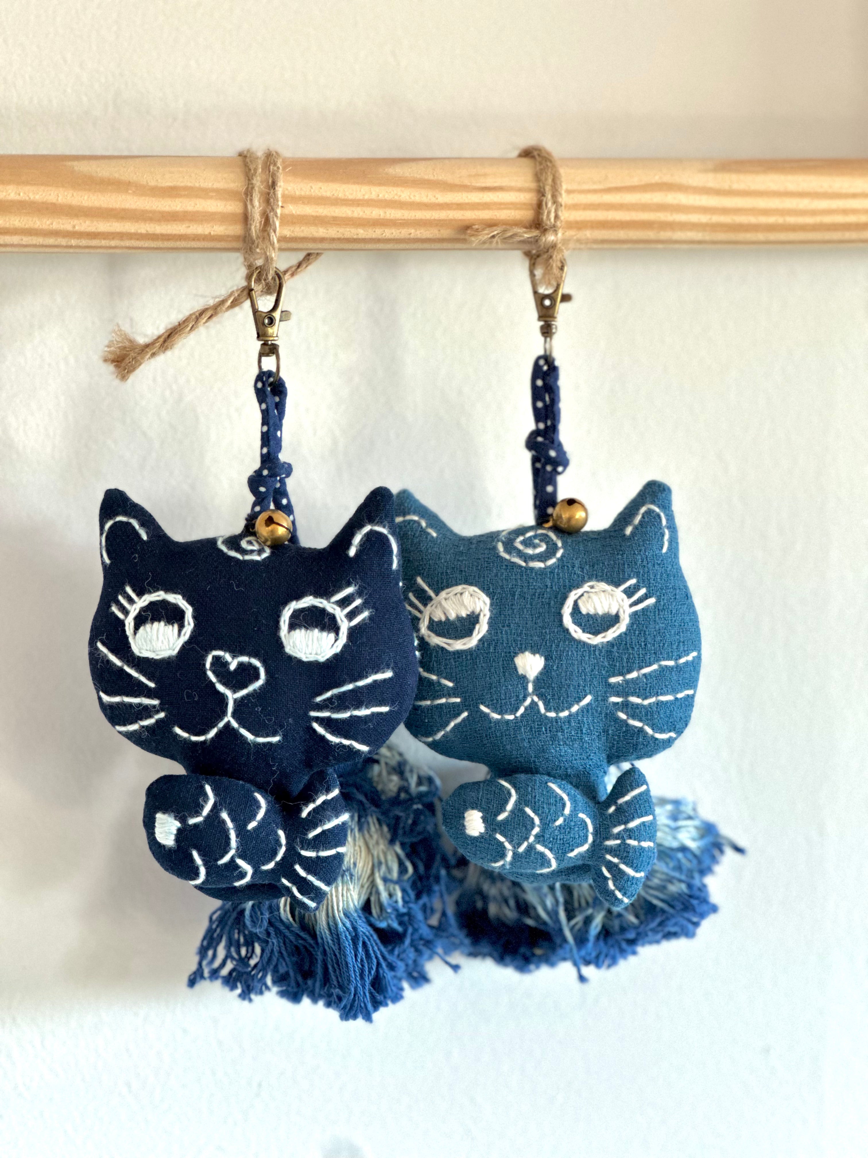 Hand-Stitched Cotton Linen Charms - Kitty