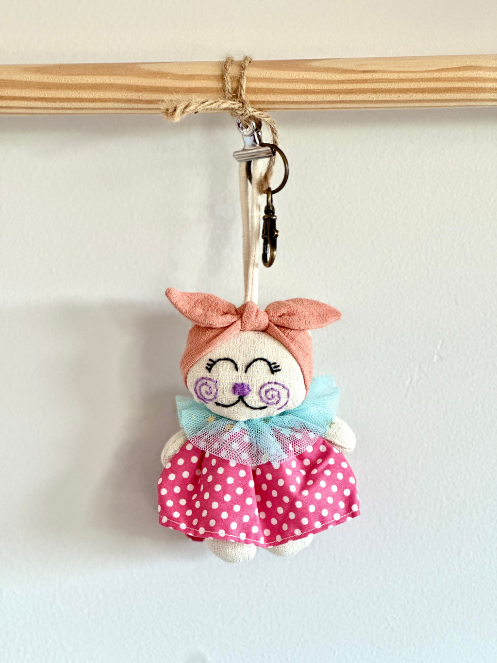 Hand-Stitched Cotton Linen Charms - Doll