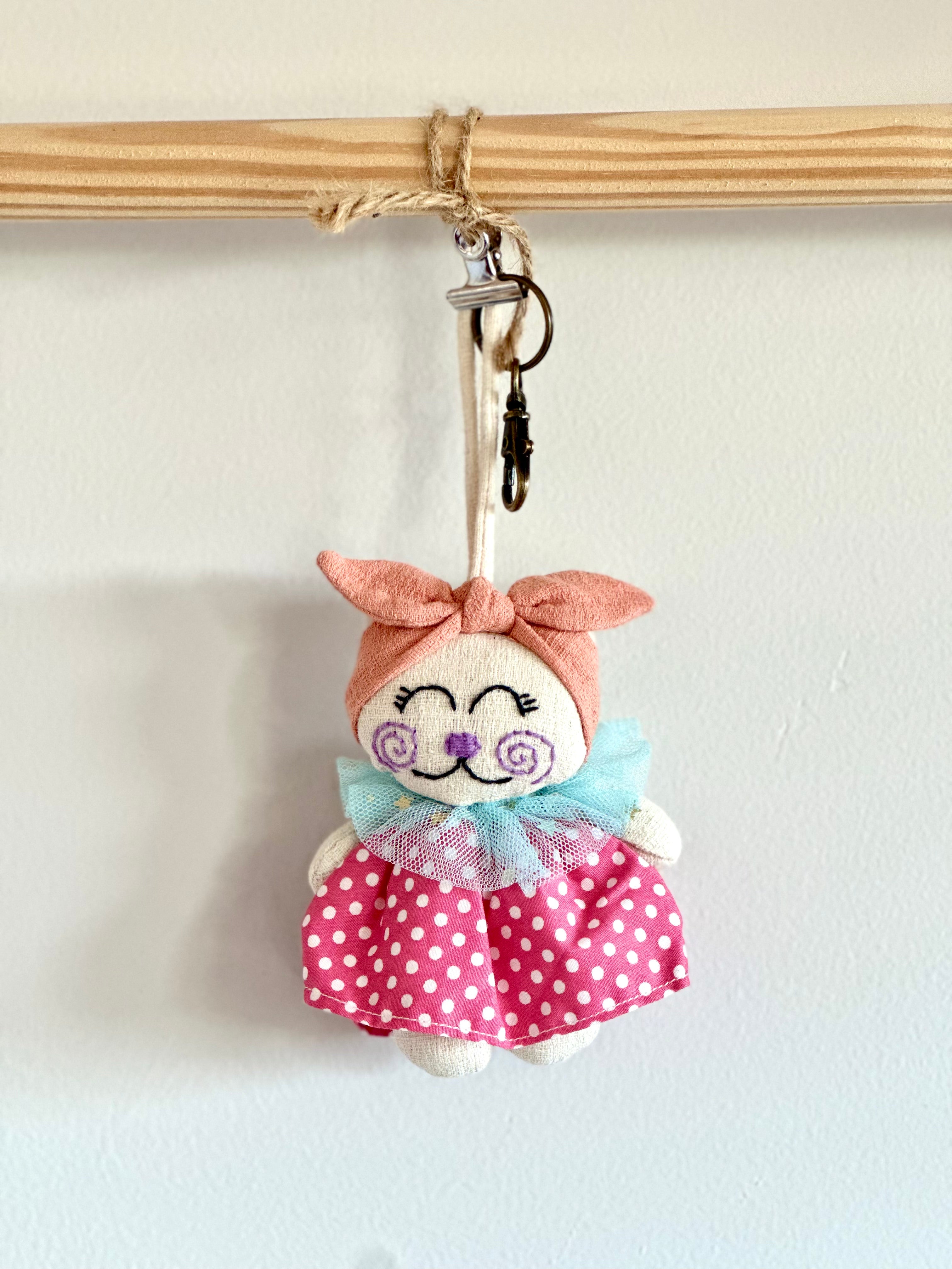 Hand-Stitched Cotton Linen Charms - Doll