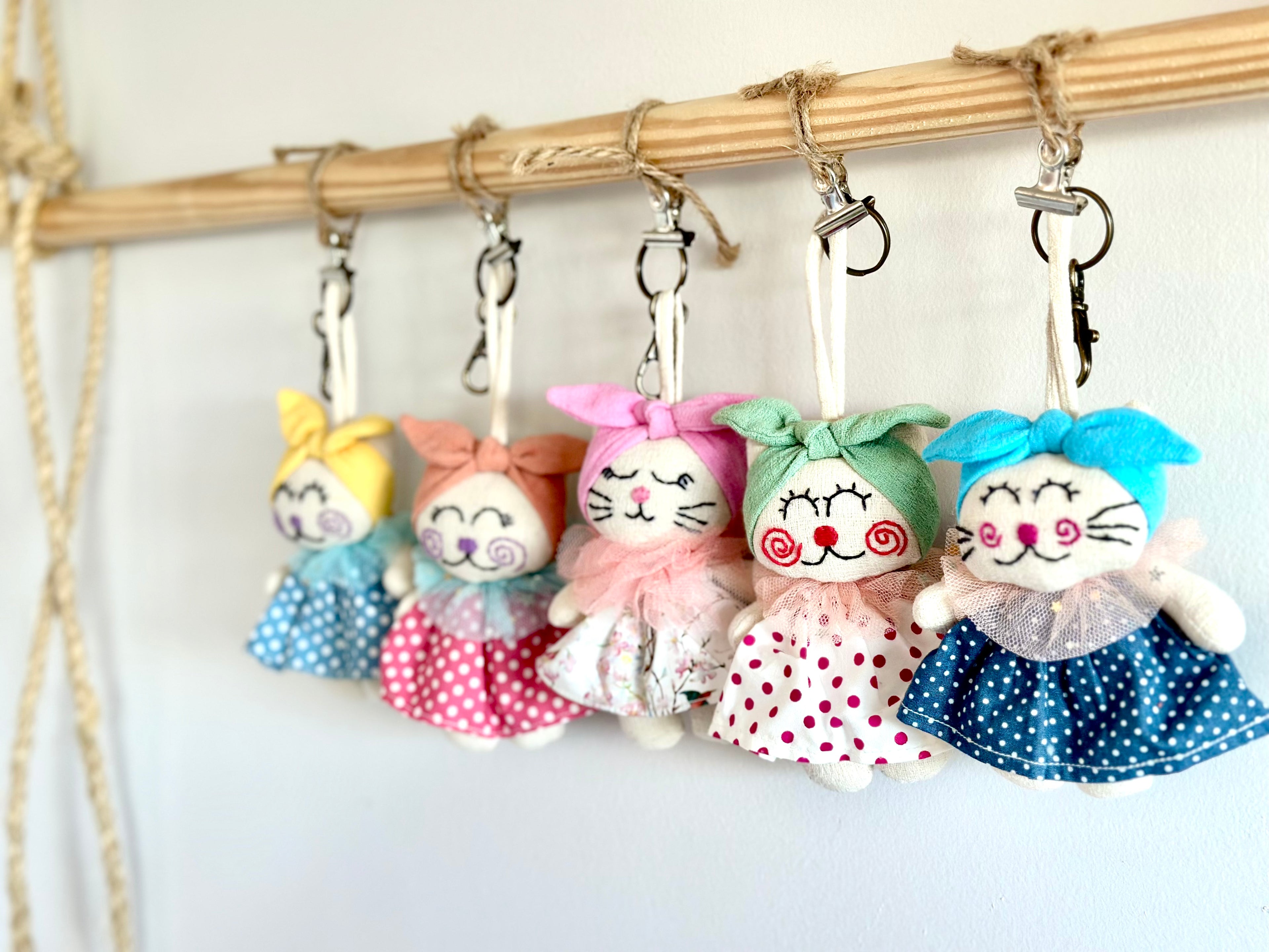 Hand-Stitched Cotton Linen Charms - Doll