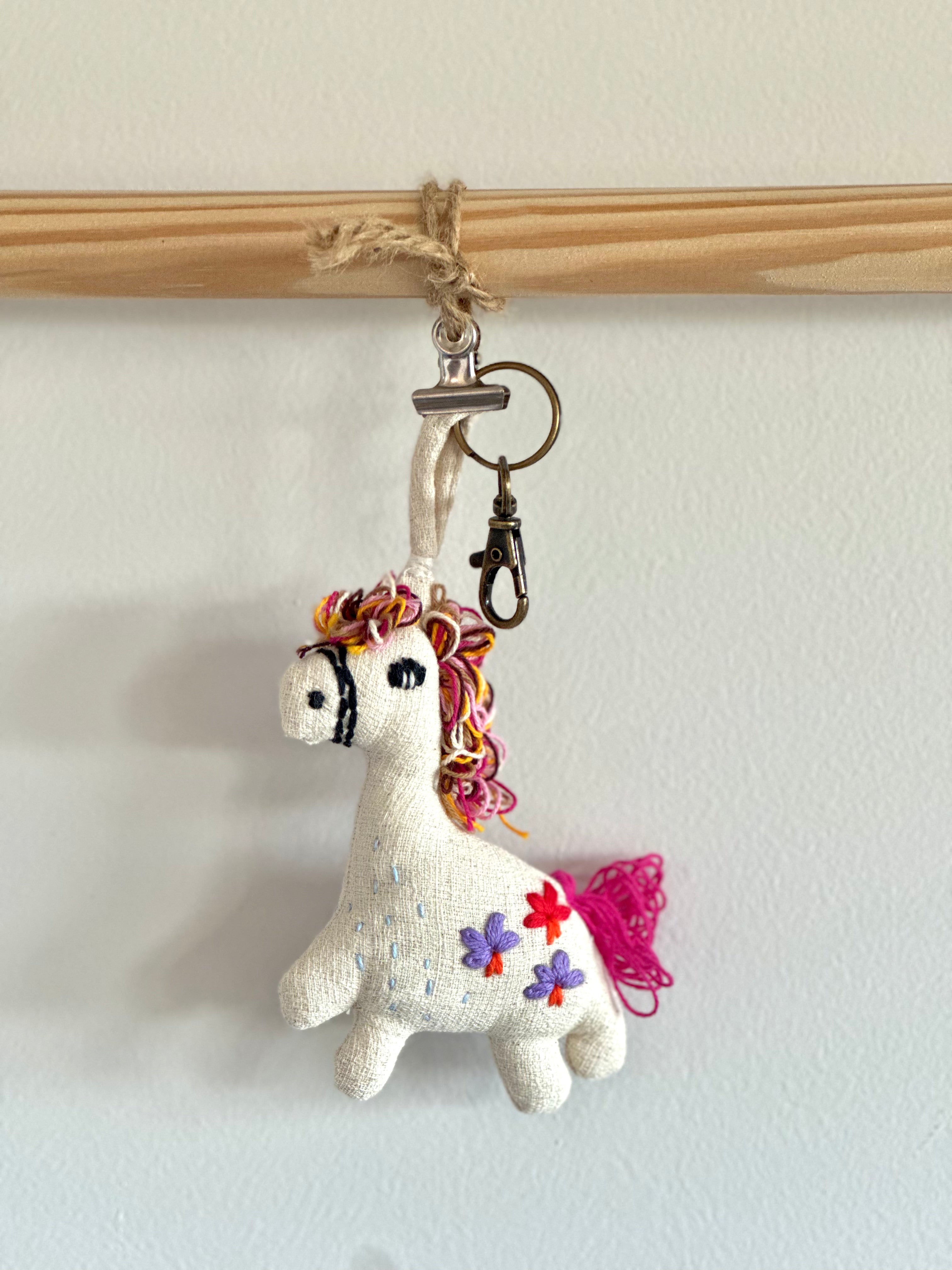 Hand-Stitched Cotton Linen Charms - Pony