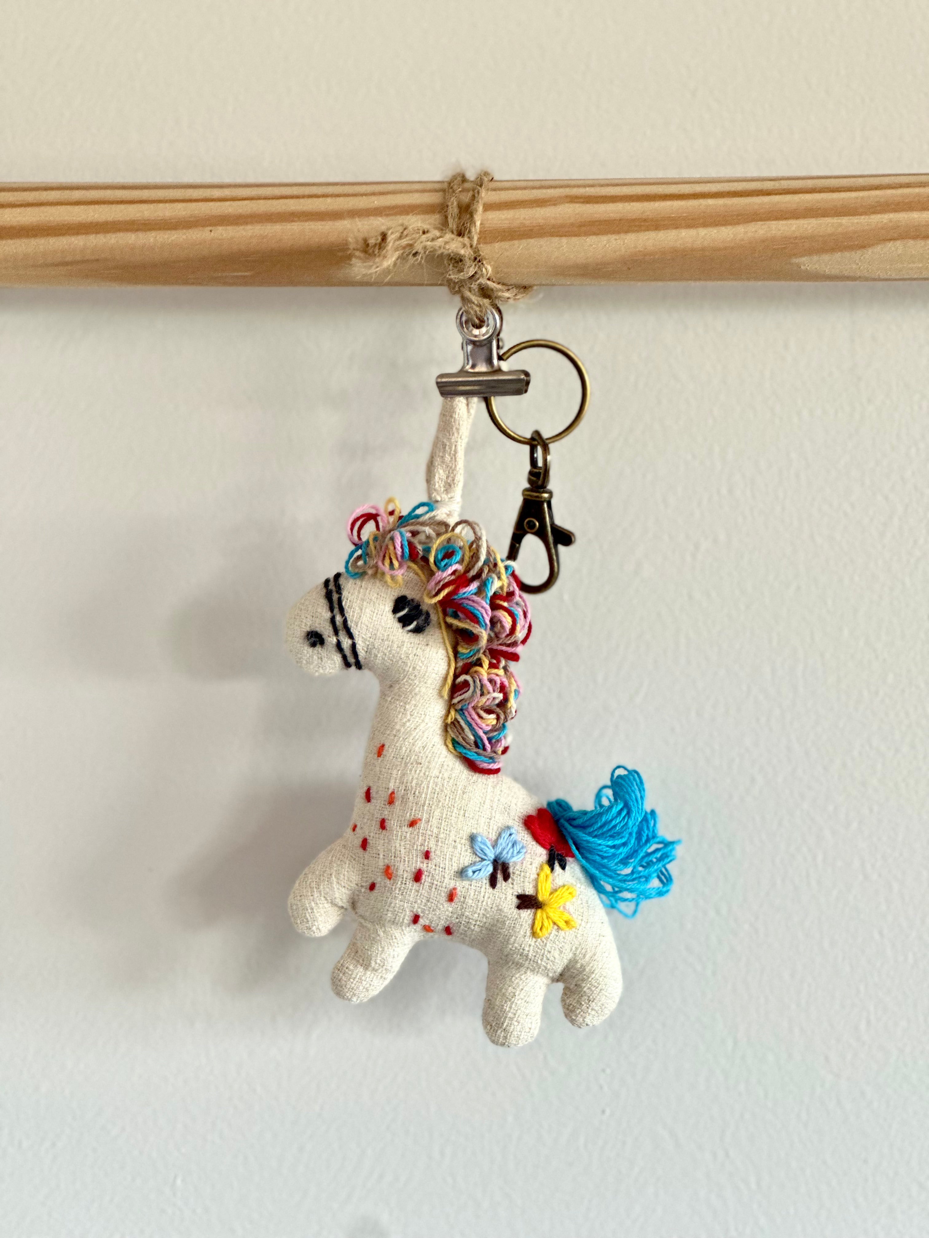 Hand-Stitched Cotton Linen Charms - Pony
