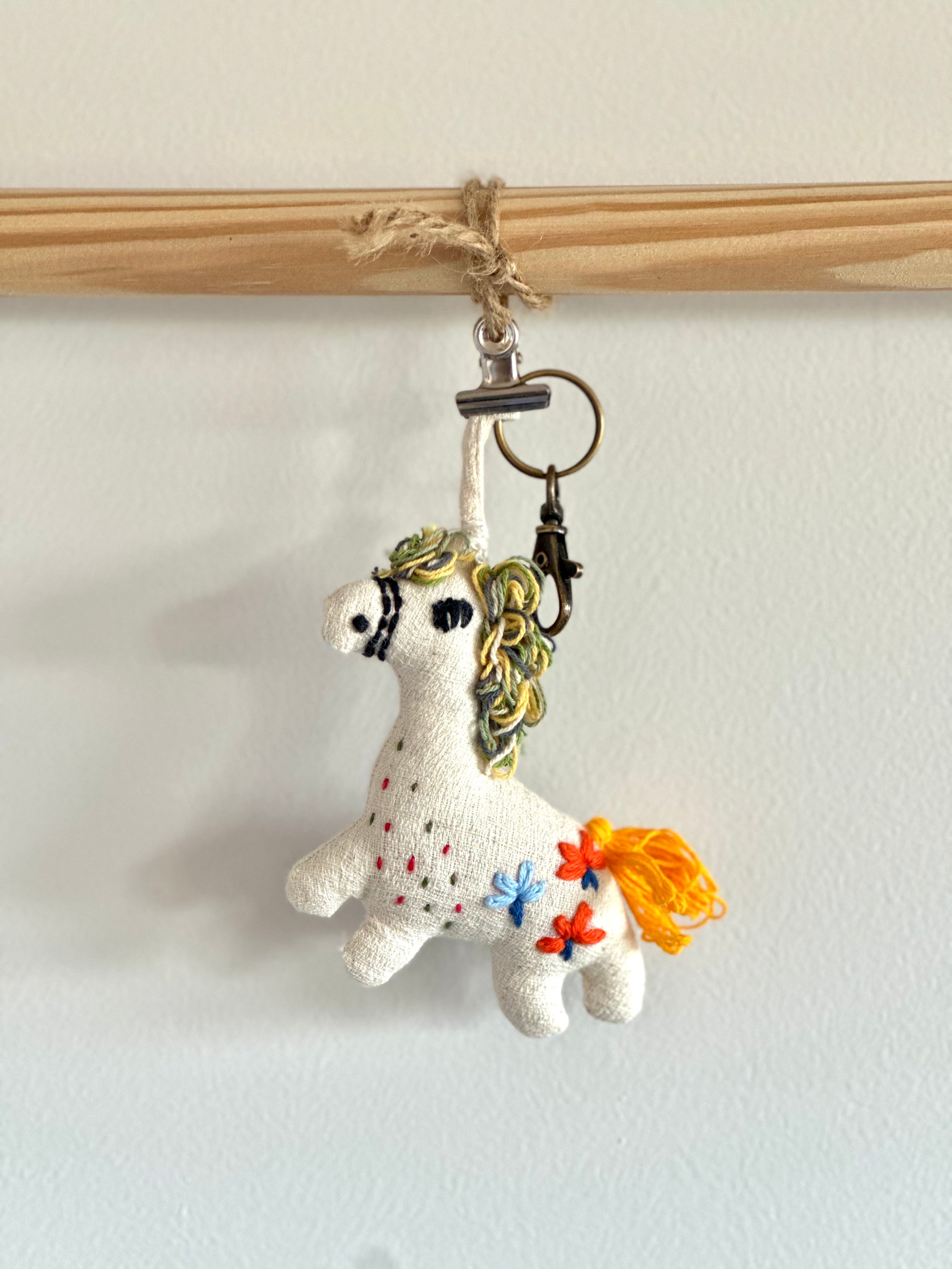 Hand-Stitched Cotton Linen Charms - Pony