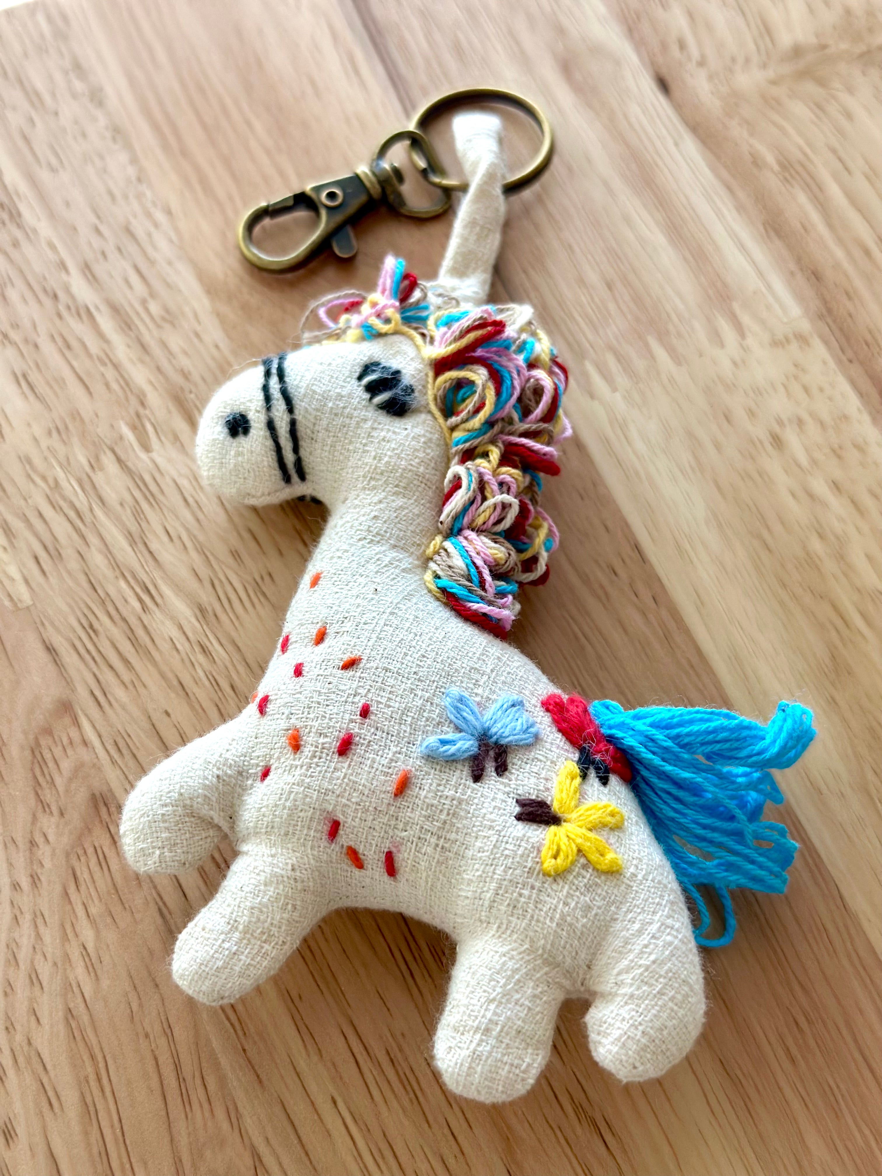 Hand-Stitched Cotton Linen Charms - Pony