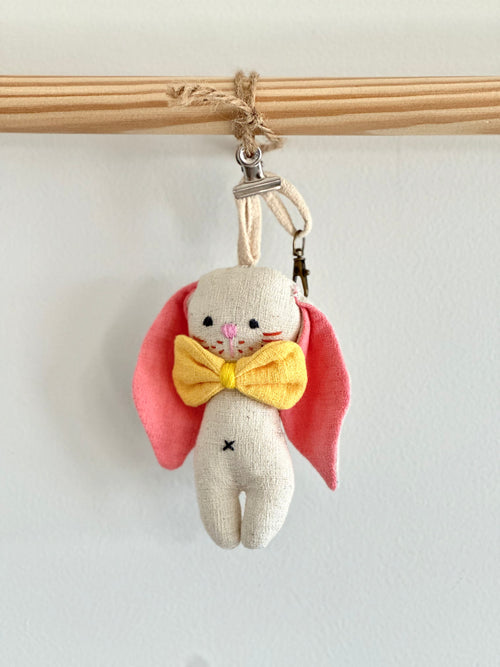 Hand-Stitched Cotton Linen Charms - Bunny