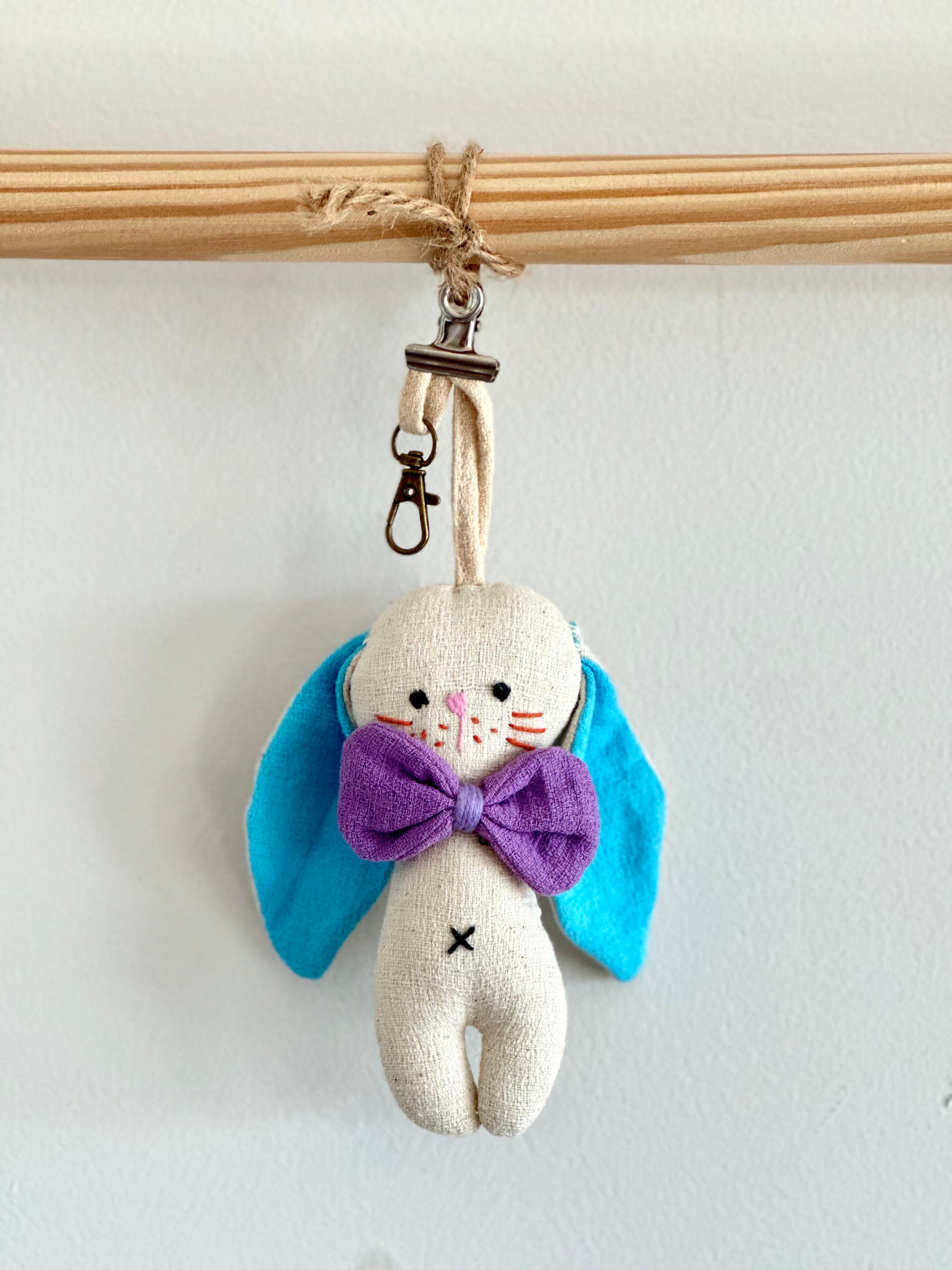 Hand-Stitched Cotton Linen Charms - Bunny