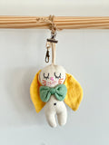 Hand-Stitched Cotton Linen Charms - Bunny