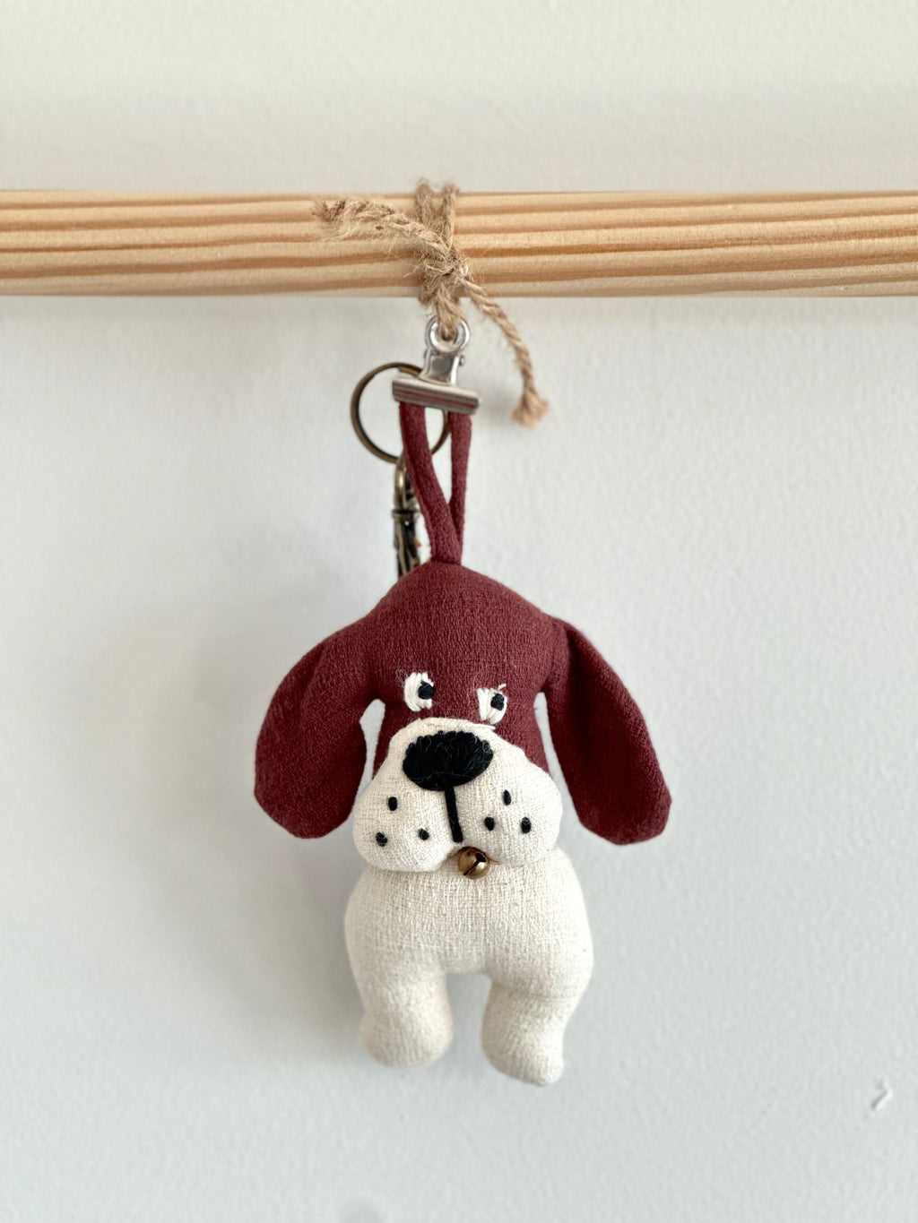 Hand-Stitched Cotton Linen Charms - Dog