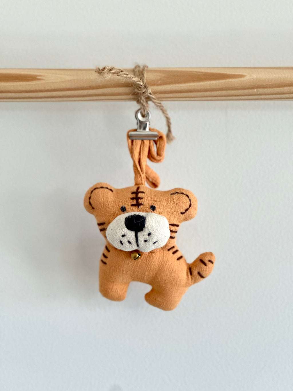 Hand-Stitched Cotton Linen Charms - Tiger