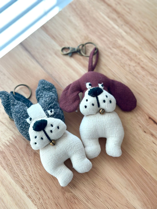 Hand-Stitched Cotton Linen Charms - Dog