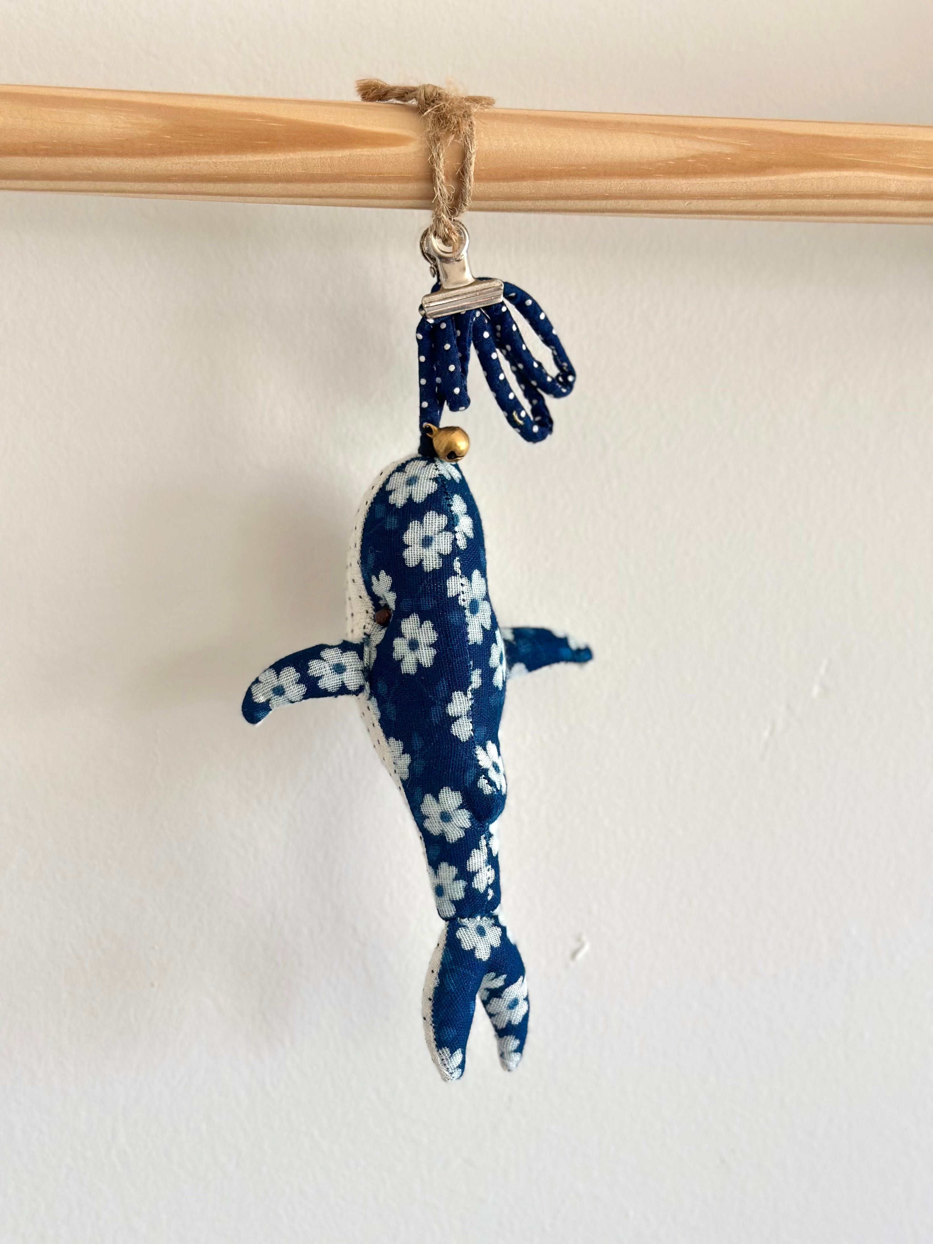 Hand-Stitched Cotton Linen Charms - Whale