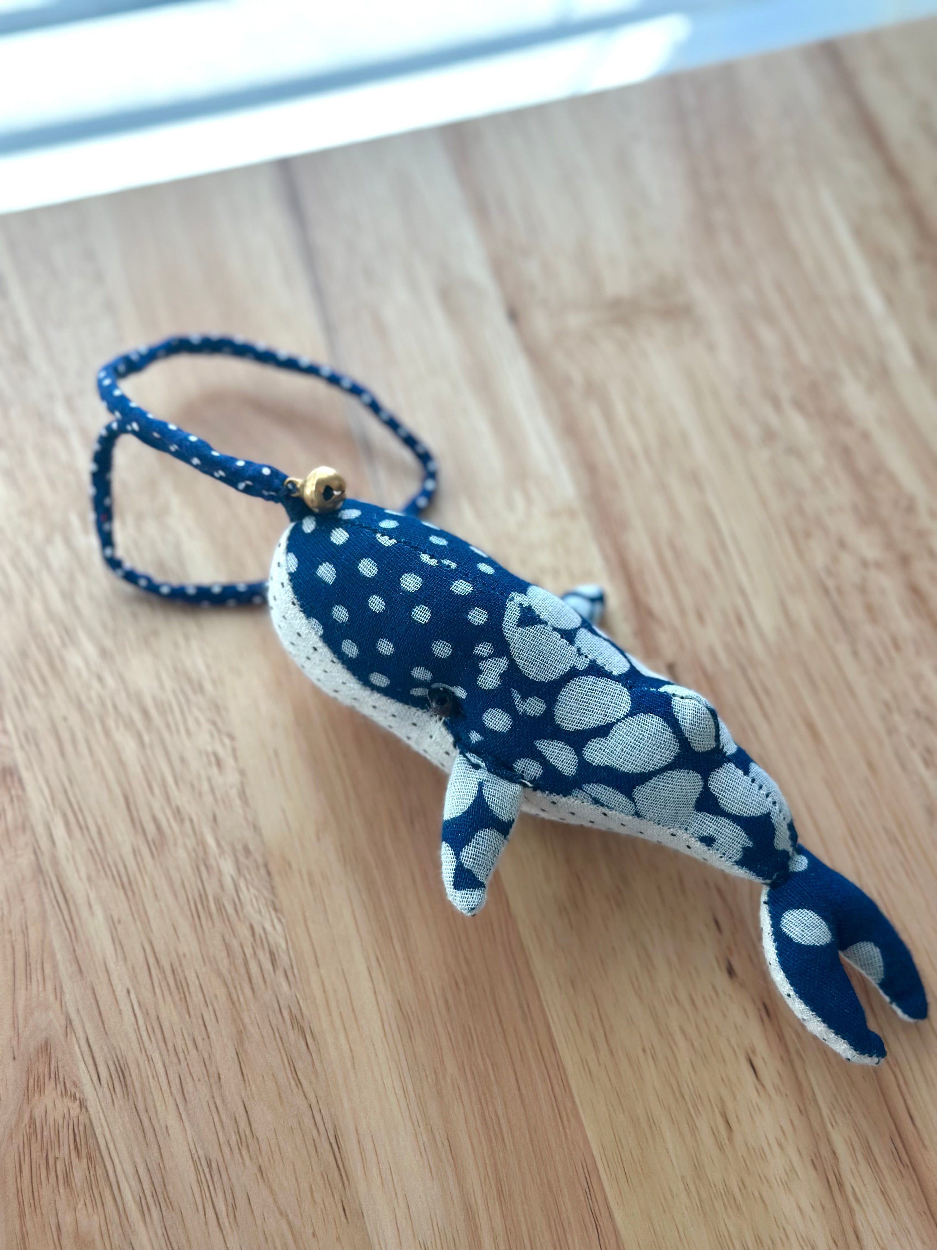 Hand-Stitched Cotton Linen Charms - Whale