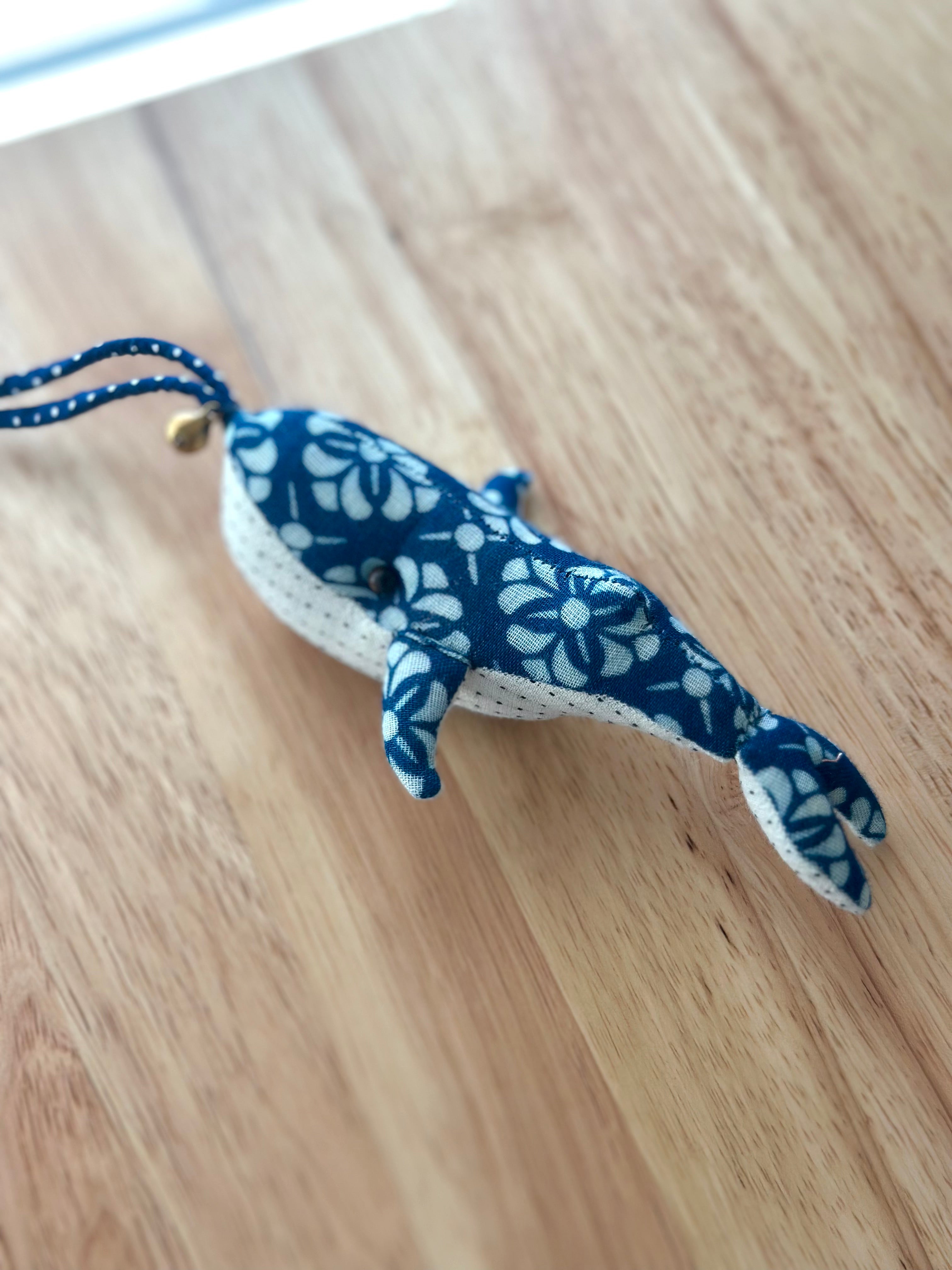 Hand-Stitched Cotton Linen Charms - Whale