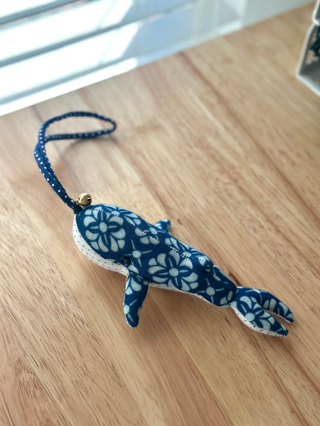 Hand-Stitched Cotton Linen Charms - Whale
