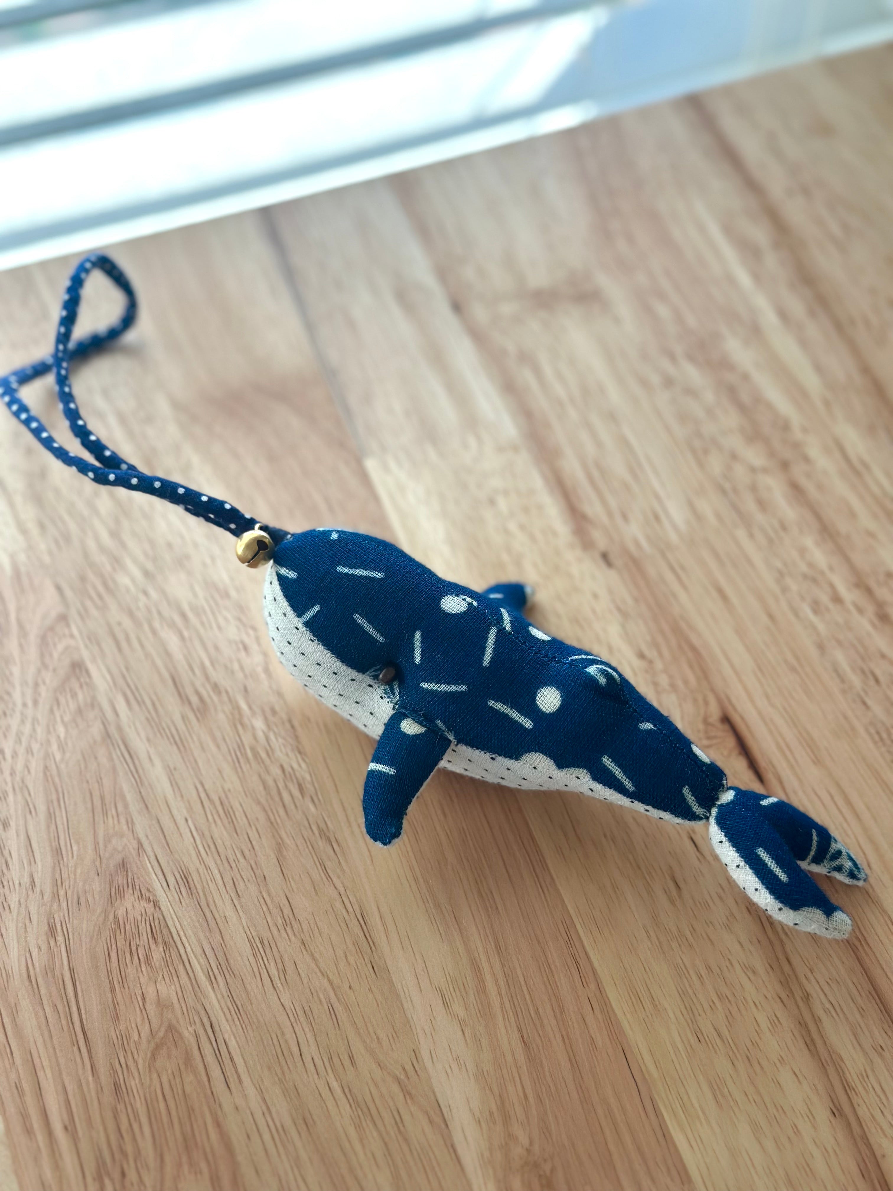 Hand-Stitched Cotton Linen Charms - Whale