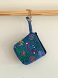 Handmade Cotton Linen Pouch|Coin Bag|Jean Color- Frog