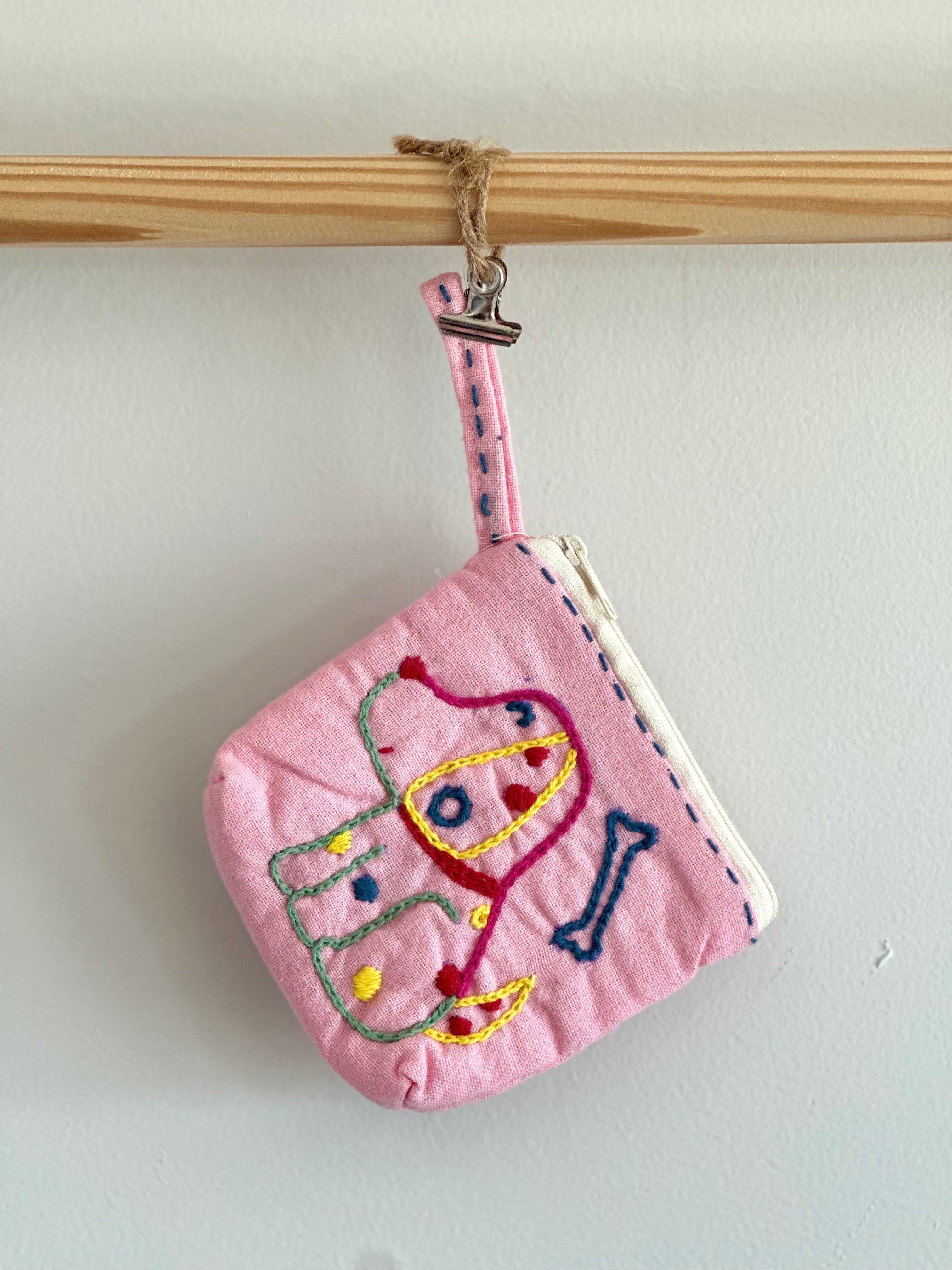 Handmade Cotton Linen Pouch|Coin Bag| -Animal-Plant