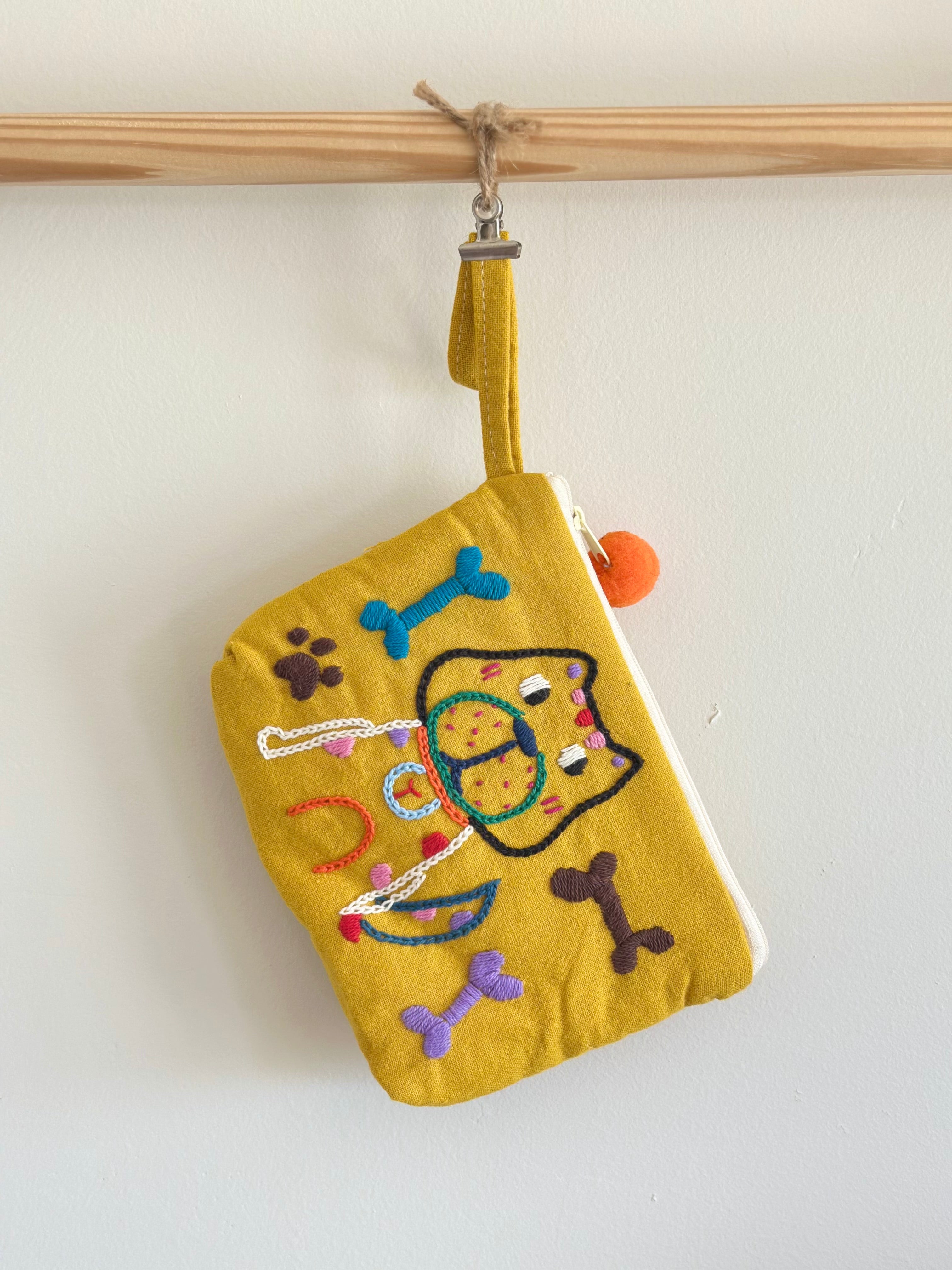 Handmade Cotton Linen Pouch|Coin Bag| -Cat-Dog