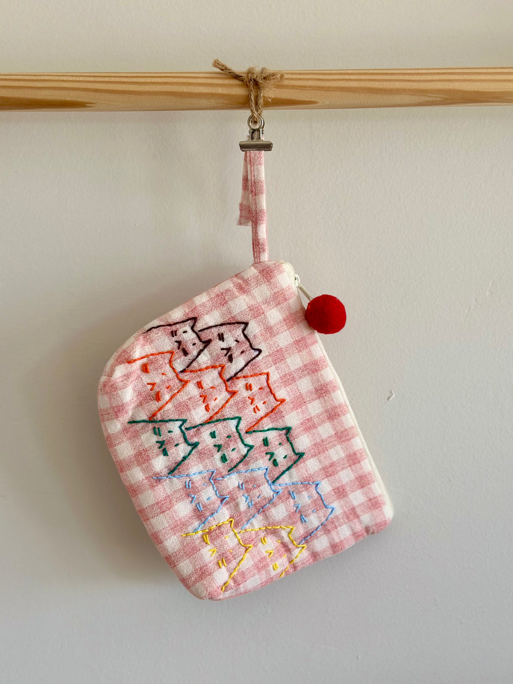 Handmade Cotton Linen Pouch|Coin Bag| -Lattice