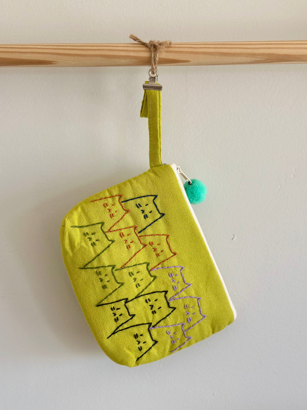 Handmade Cotton Linen Pouch|Coin Bag| -Cat
