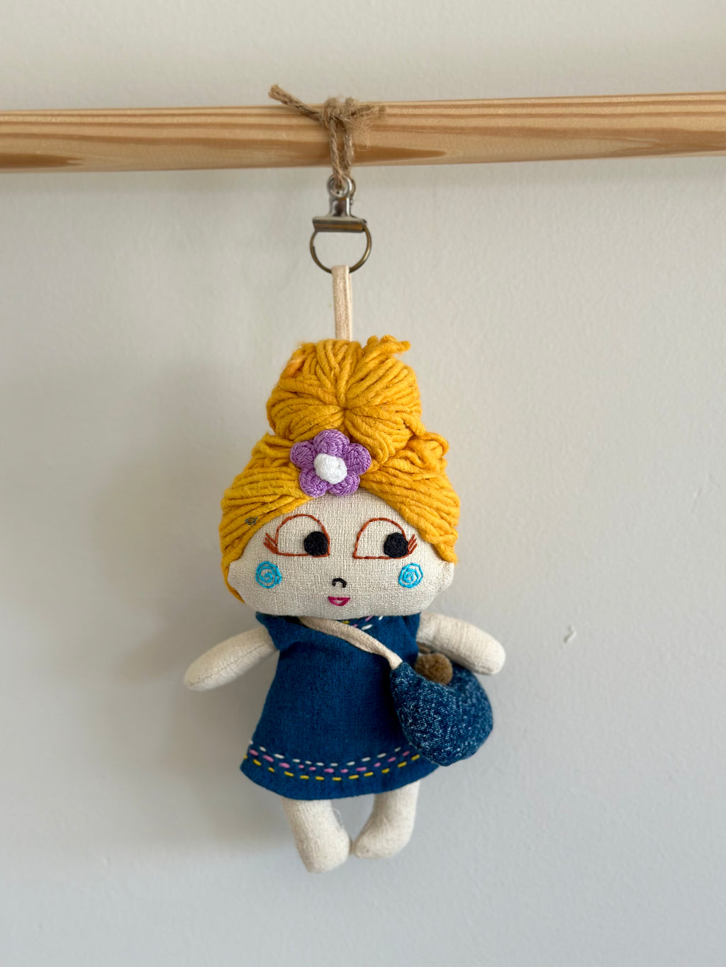 Hand-Stitched Cotton Linen Charms - Little Girl