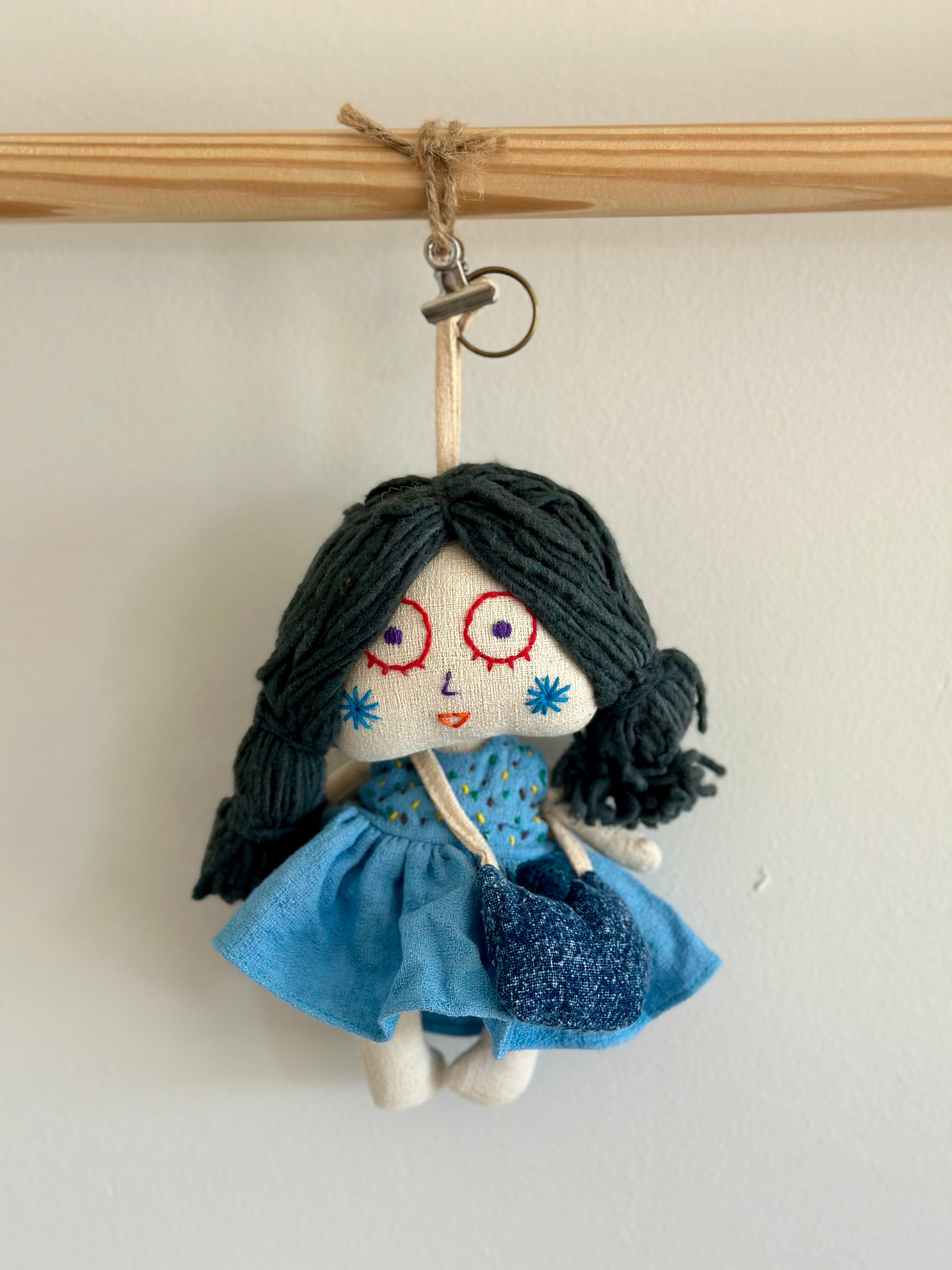 Hand-Stitched Cotton Linen Charms - Little Girl
