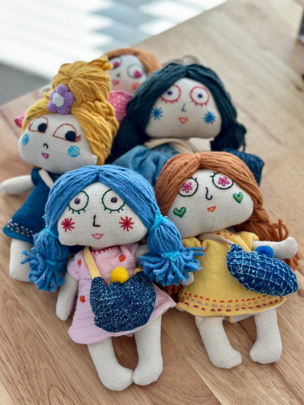 Hand-Stitched Cotton Linen Charms - Little Girl