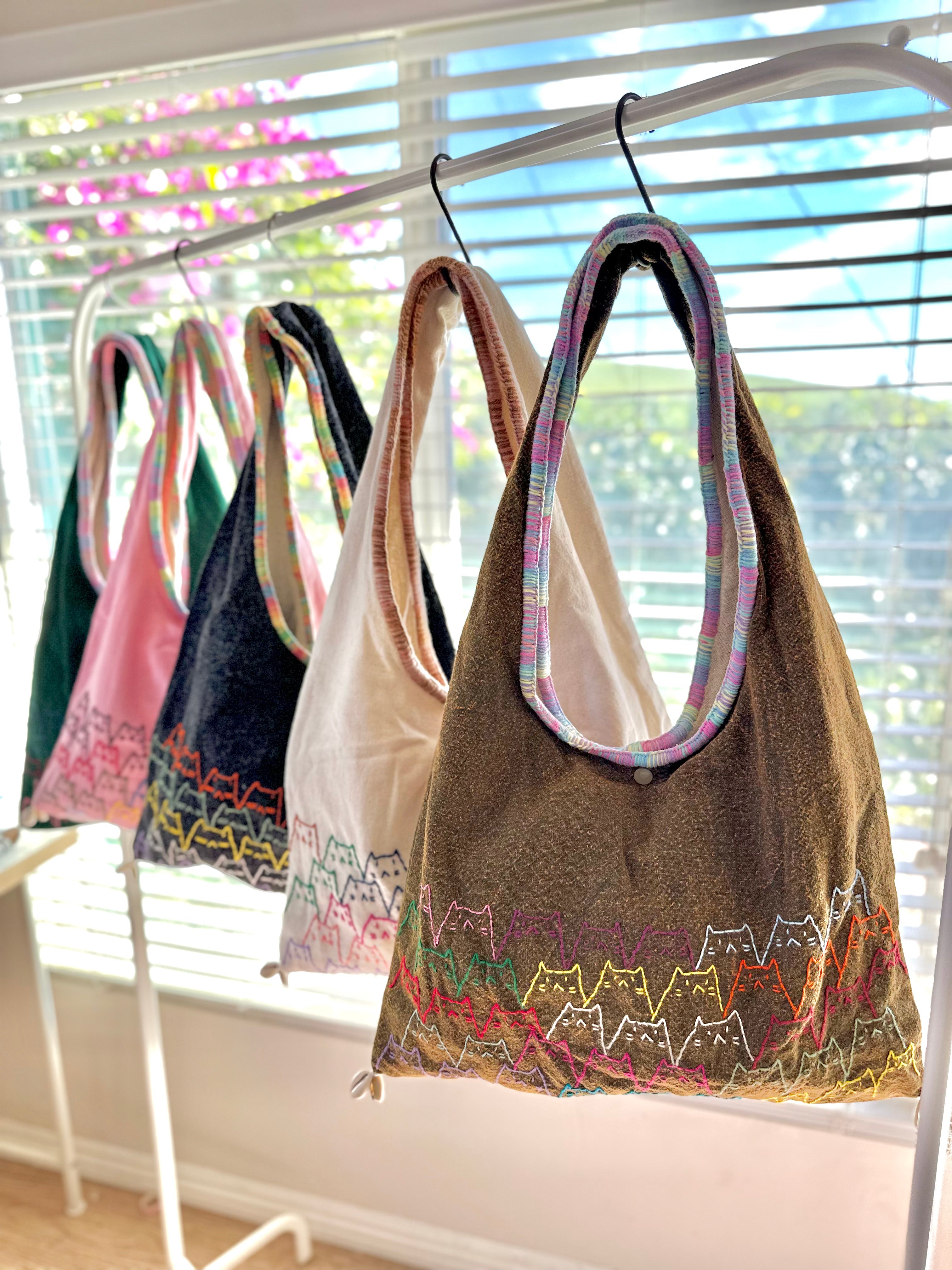 Handmade Cotton Linen Bag - Kitty