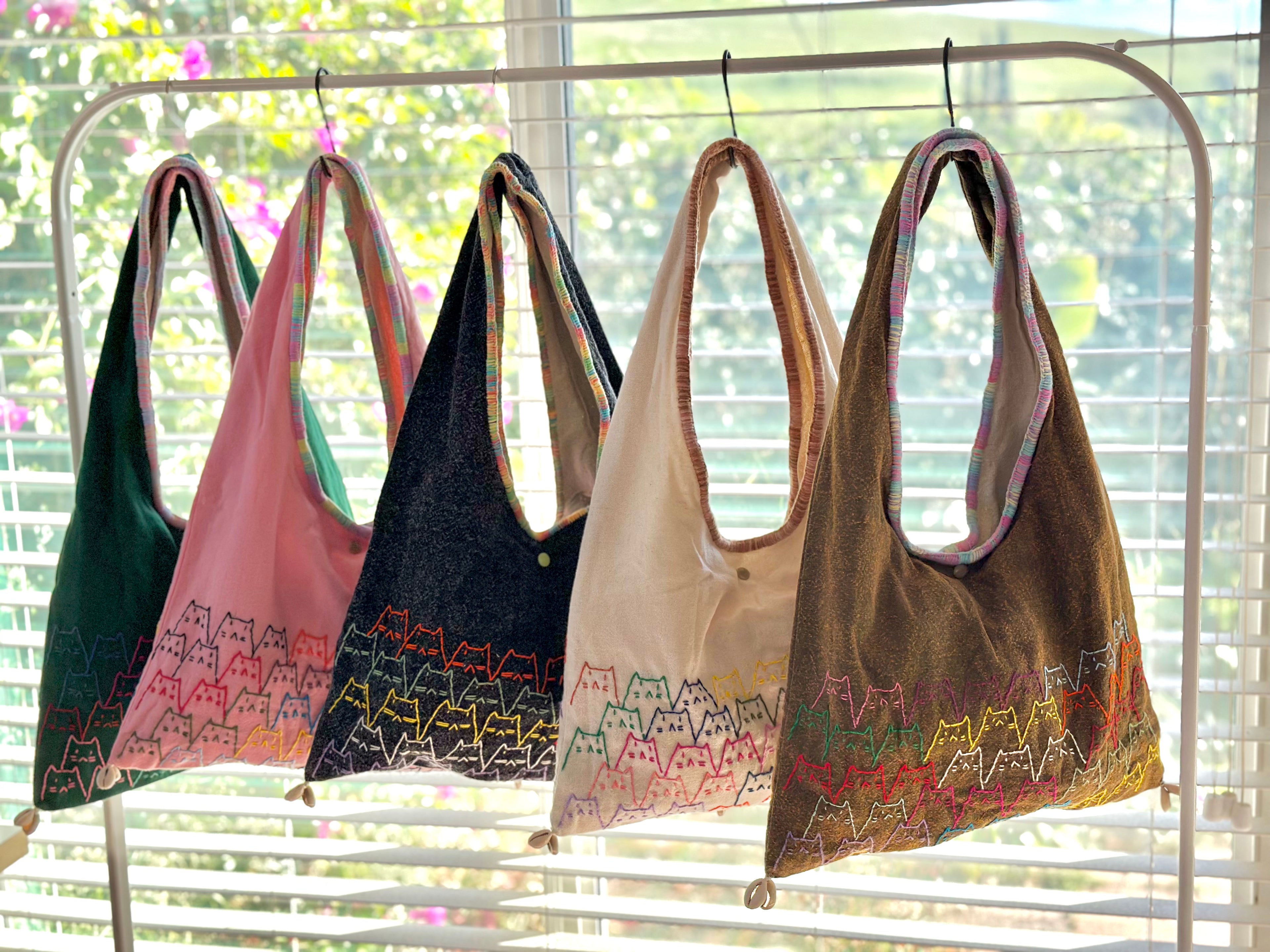 Handmade Cotton Linen Bag - Kitty