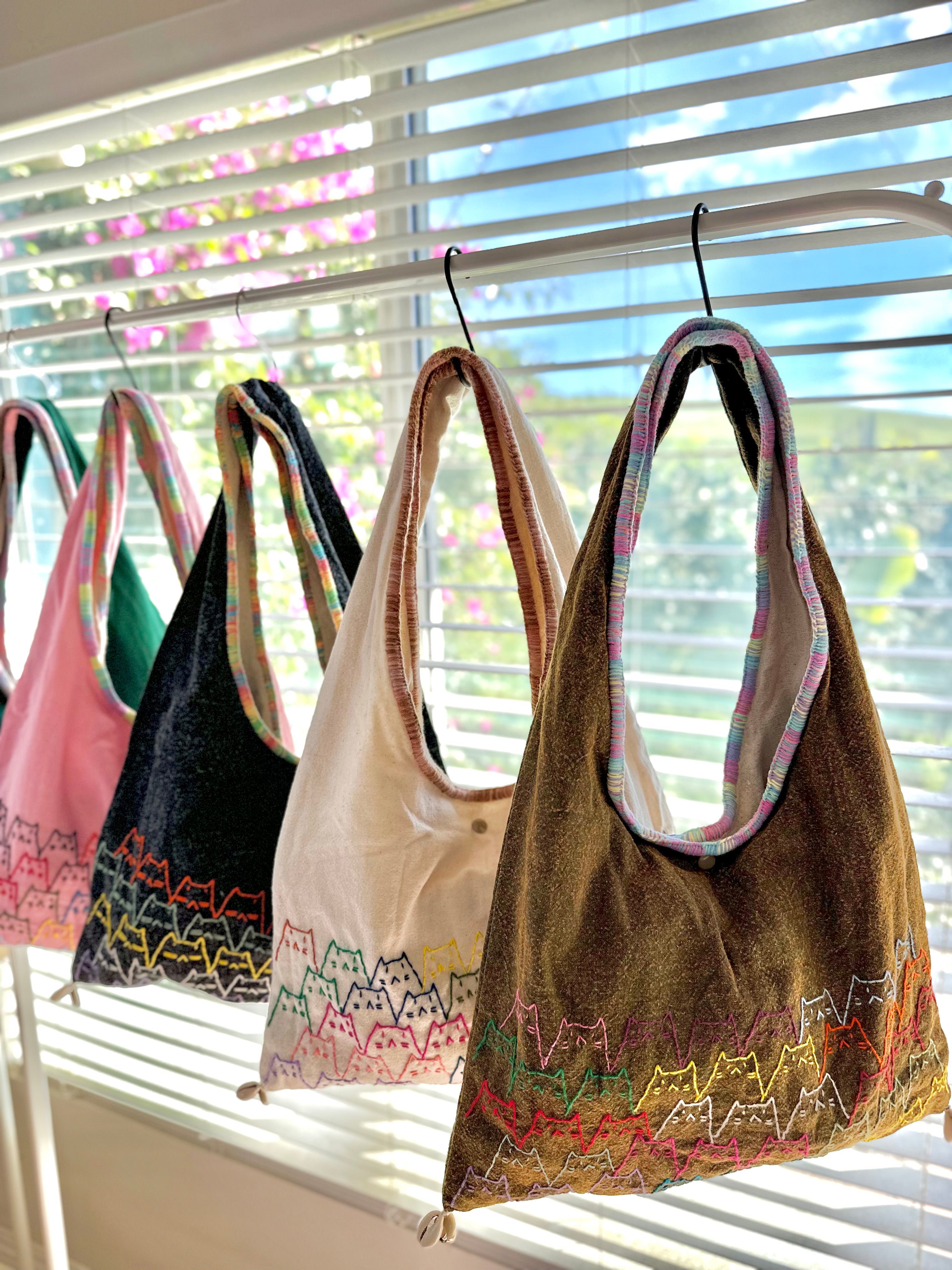 Handmade Cotton Linen Bag - Kitty